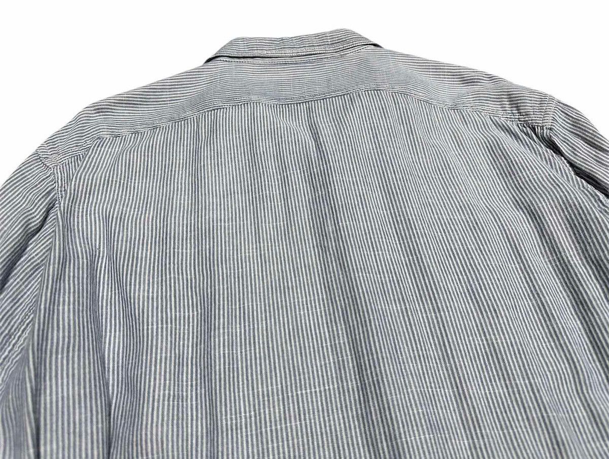 Japanese Brand 🔥Vintage Kansai Jeans Hickory Striped Shirt Double Pockets Size US L / EU 52-54 / 3 - 8 Thumbnail