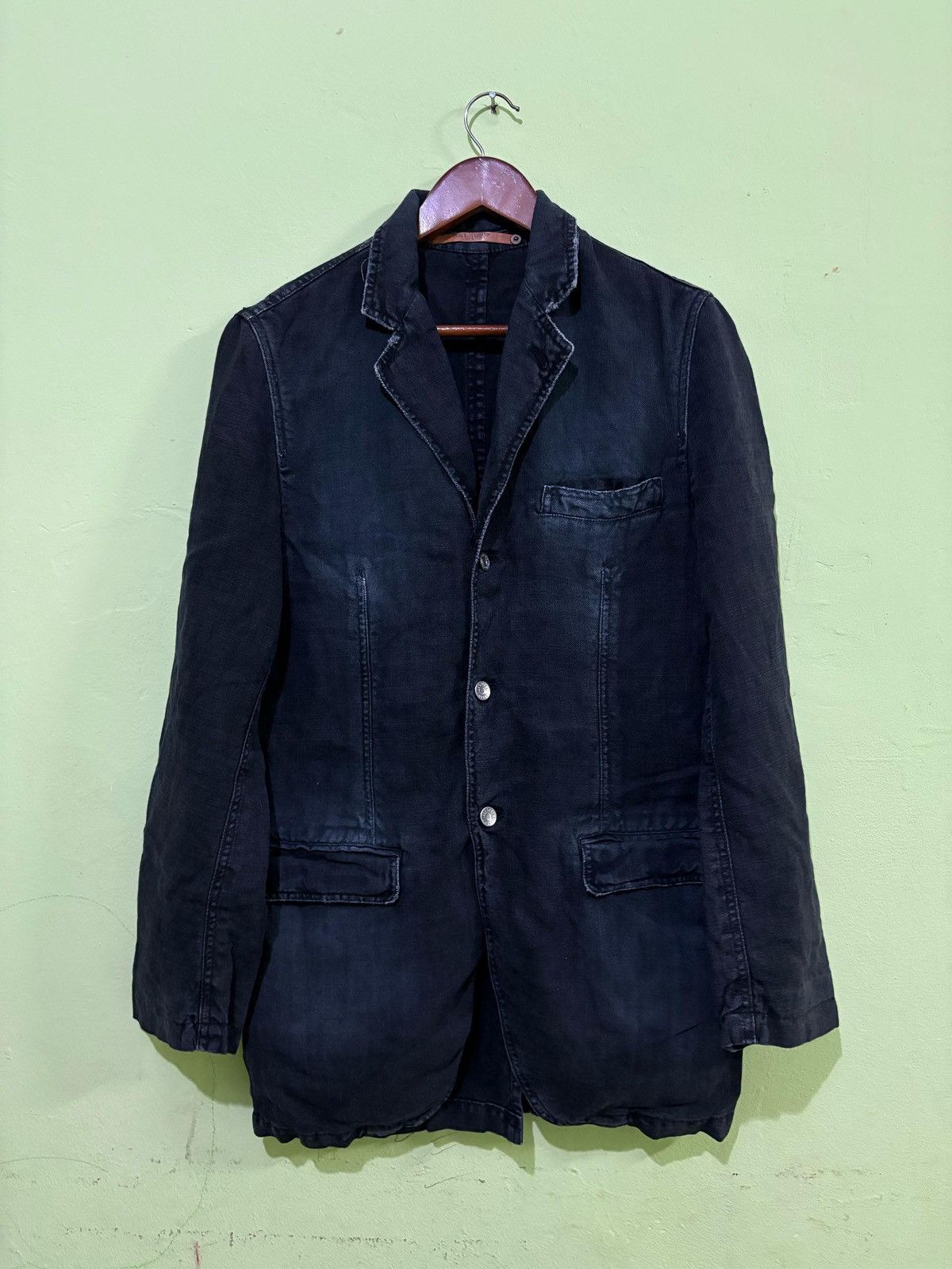 Dolce And Gabbana Linen Jacket Distressed Design