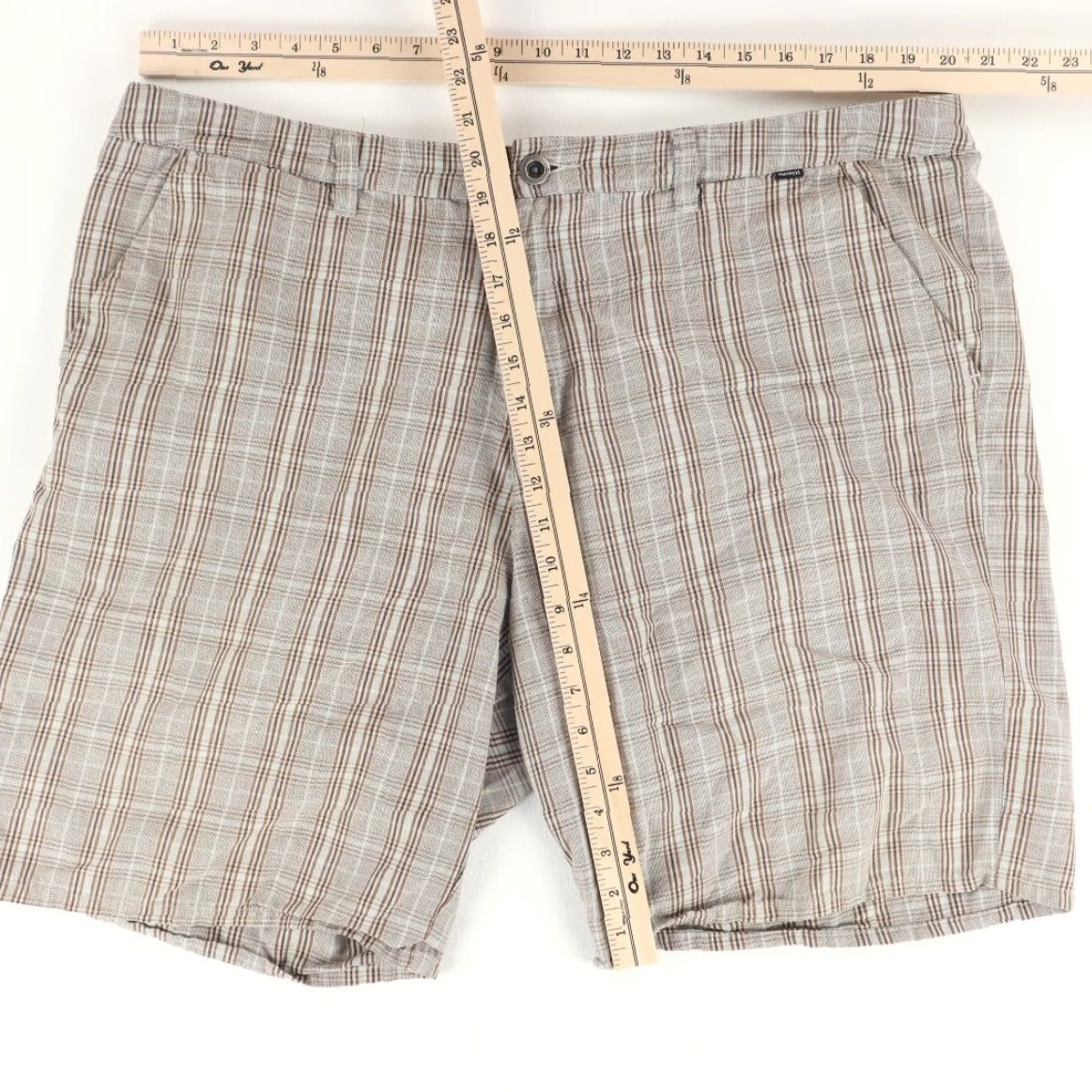 Hurley Hurley Cotton Blend Twill Chino Shorts Multi-Colored Plaid Men's 40 Size US 40 / EU 56 - 3 Thumbnail