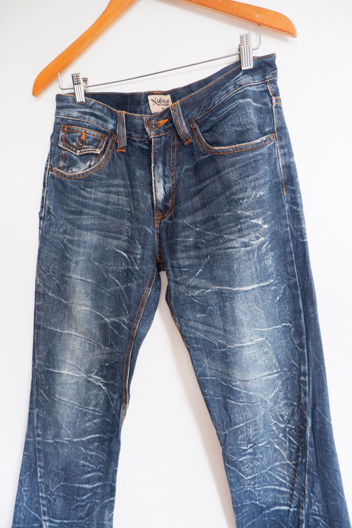 Tornado Mart Vintage Nylaus Flare Stud Jeans Size US 31 - 4 Thumbnail