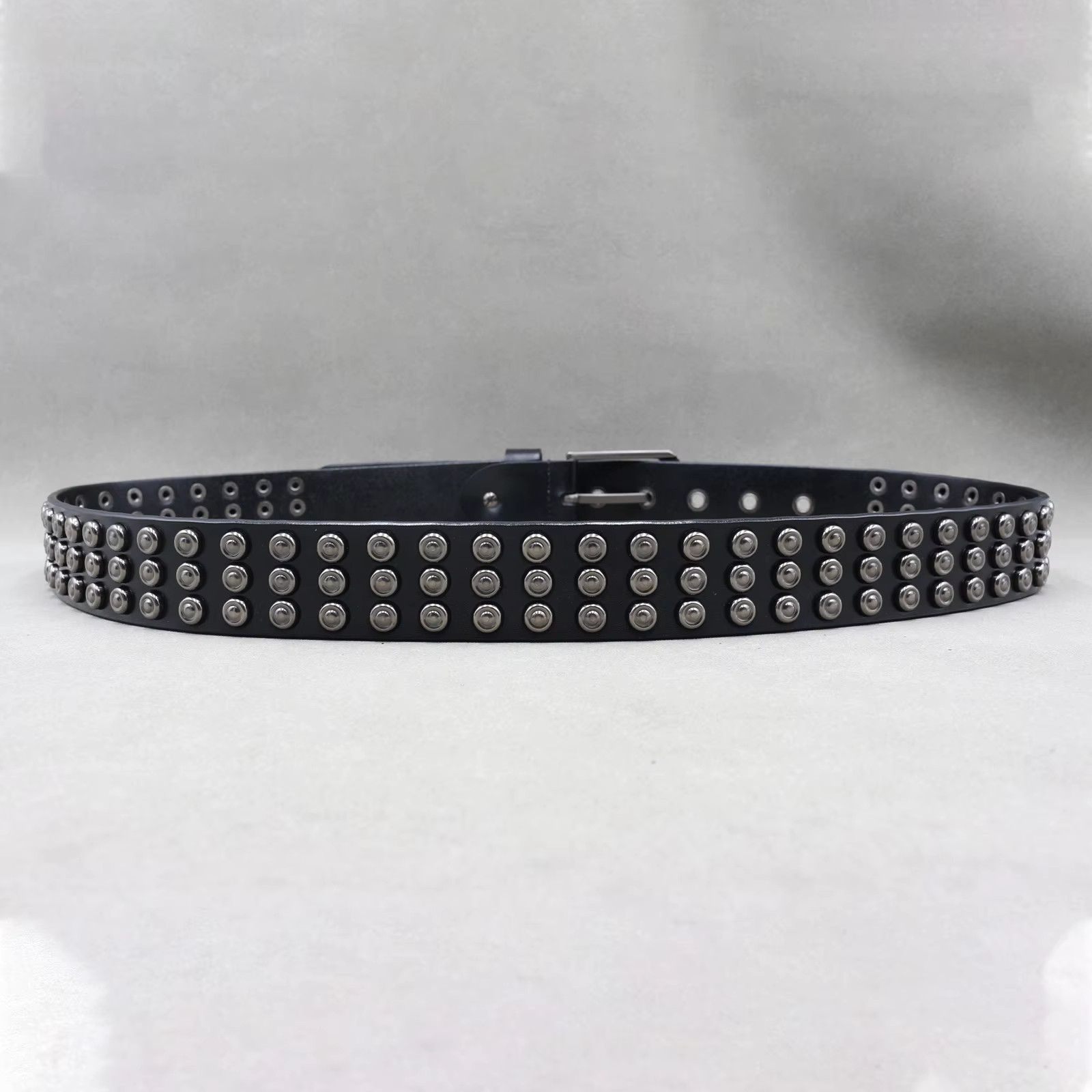 Jewelry Square Bead Rivet Belt Metal Pyramid Belt Size ONE SIZE - 5 Thumbnail