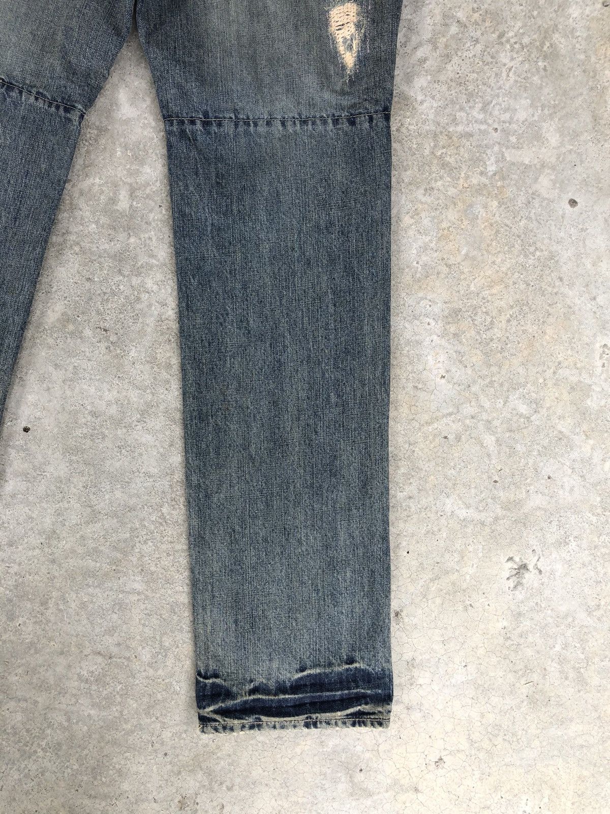 PPFM PPFM Double Waist Distressed Jeans Size US 33 - 12 Thumbnail