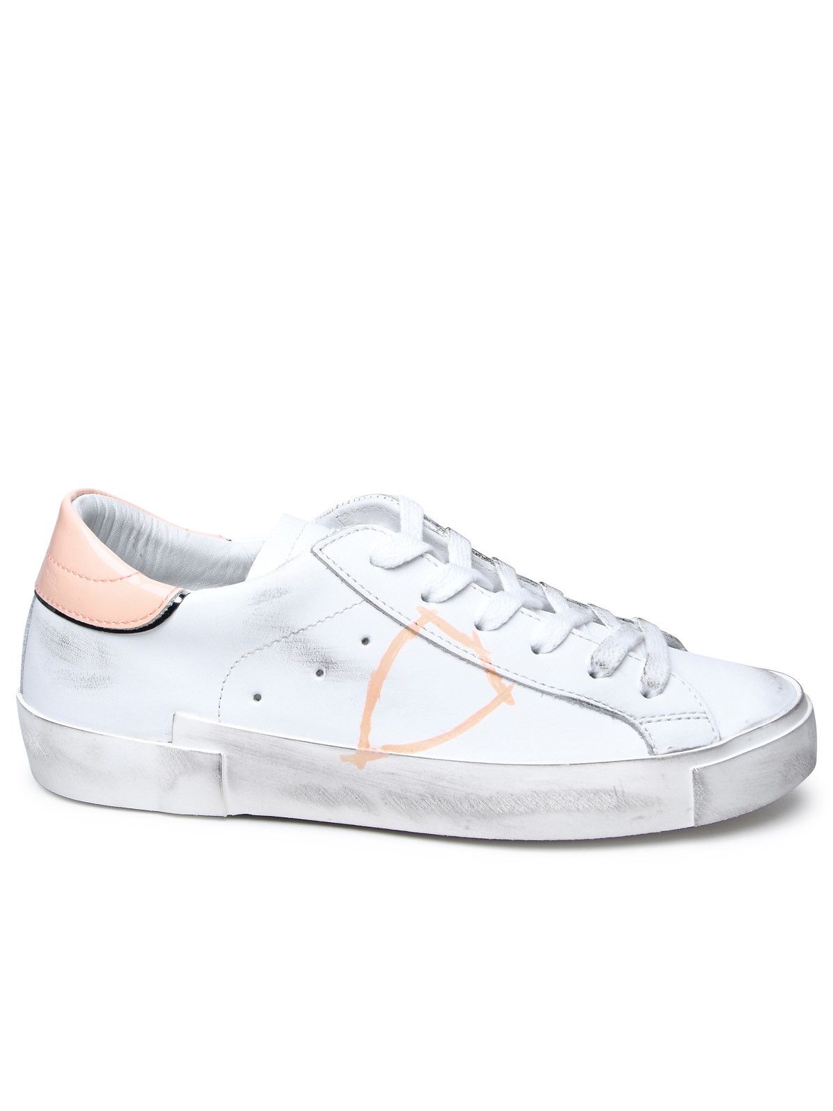 image of Philippe Model White Leather Sneakers, Women's (Size 9)