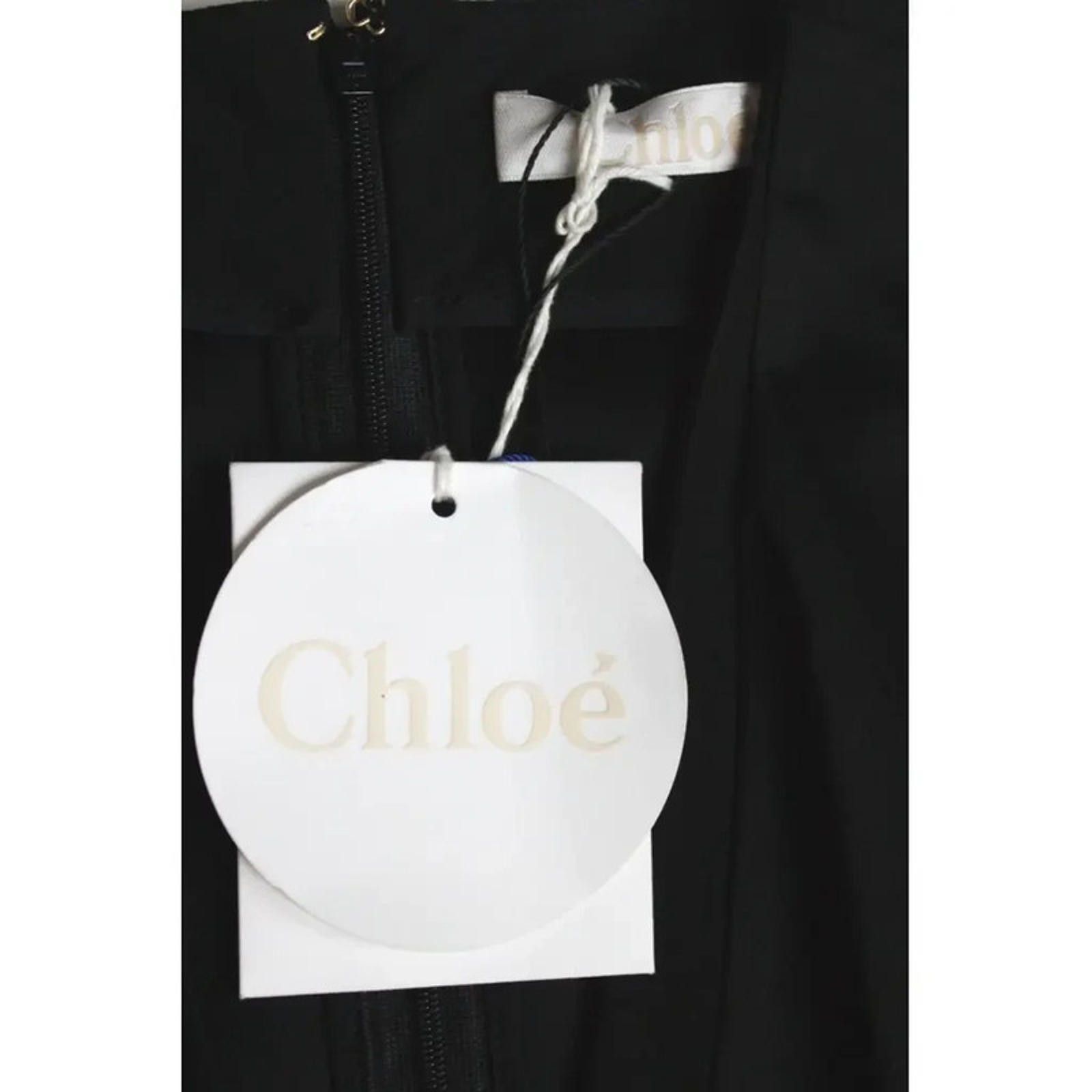 chloma New Chloe Black Satin Front Sleeveless Dress F38 uk 10 Size M / US 6-8 / IT 42-44 - 2 Thumbnail
