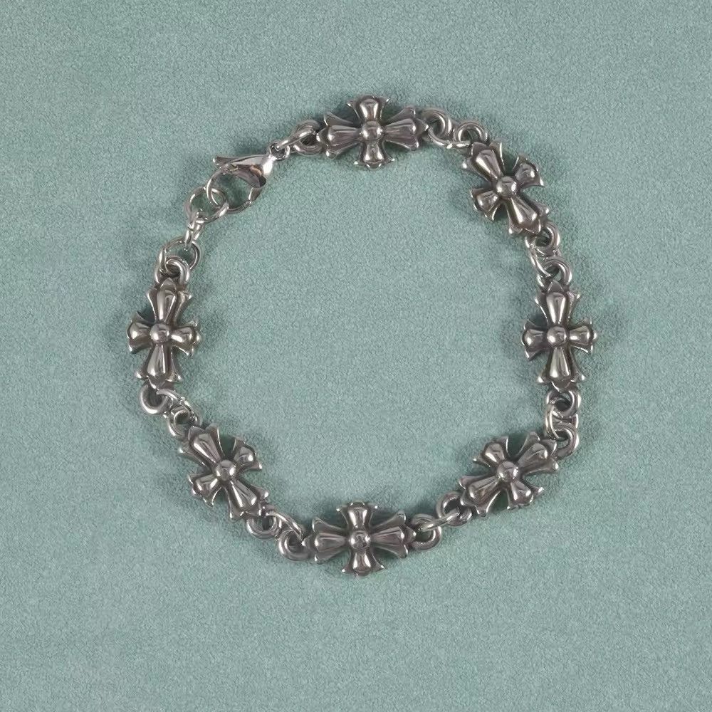 Other Silver Cross Hip Hop Punk Bracelet Size ONE SIZE - 1 Thumbnail