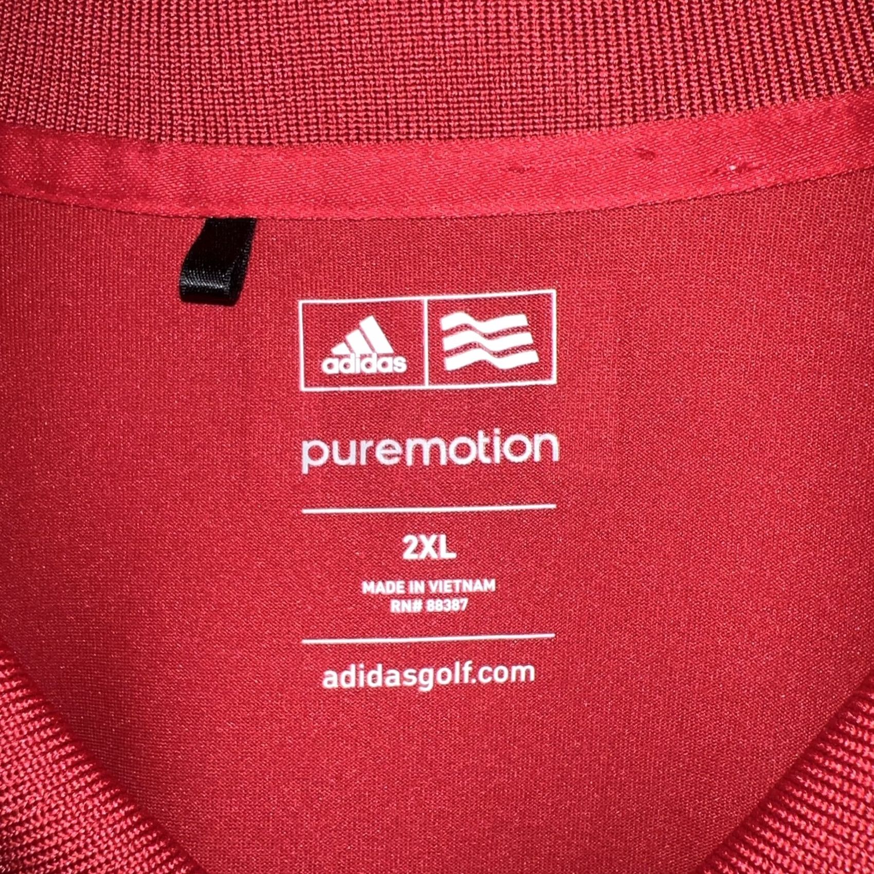 Adidas Adidas Polo Shirt Mens 2XL Red Puremotion Polo Shirt Men 2XL Red Adidas Polo Shirt Mens Size US XXL / EU 58 / 5 - 4 Thumbnail