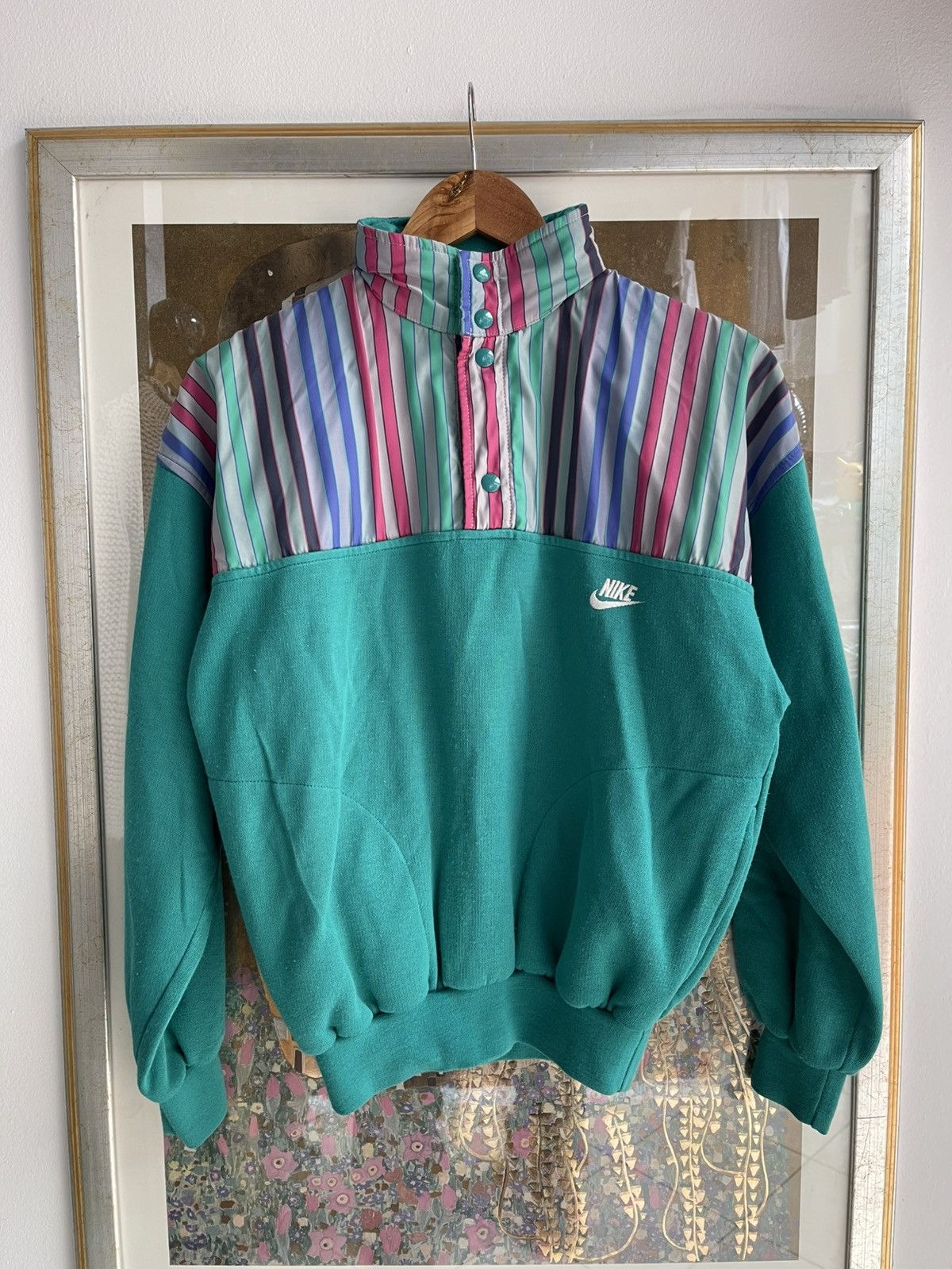 Nike Vintage Nike Striped Sweater 80s RARE Size US S / EU 44-46 / 1 - 1 Thumbnail