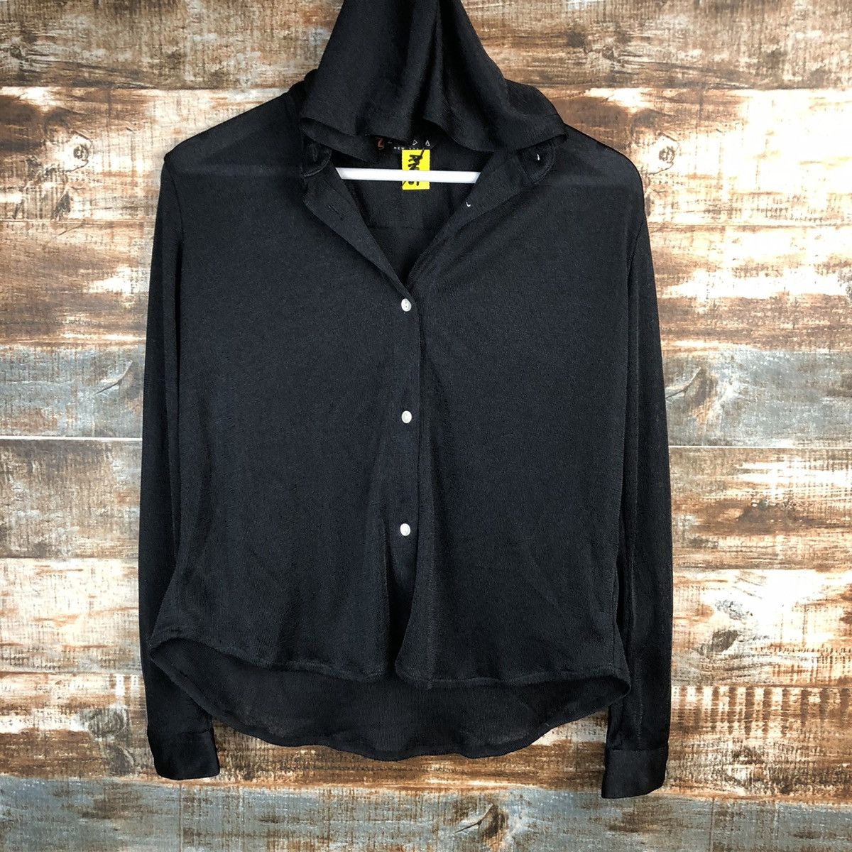 Homespun Knitwear × Japanese Brand Zada New York Black Cardigan Knitwear Hoodie #A1675 Size M / US 6-8 / IT 42-44 - 3 Thumbnail