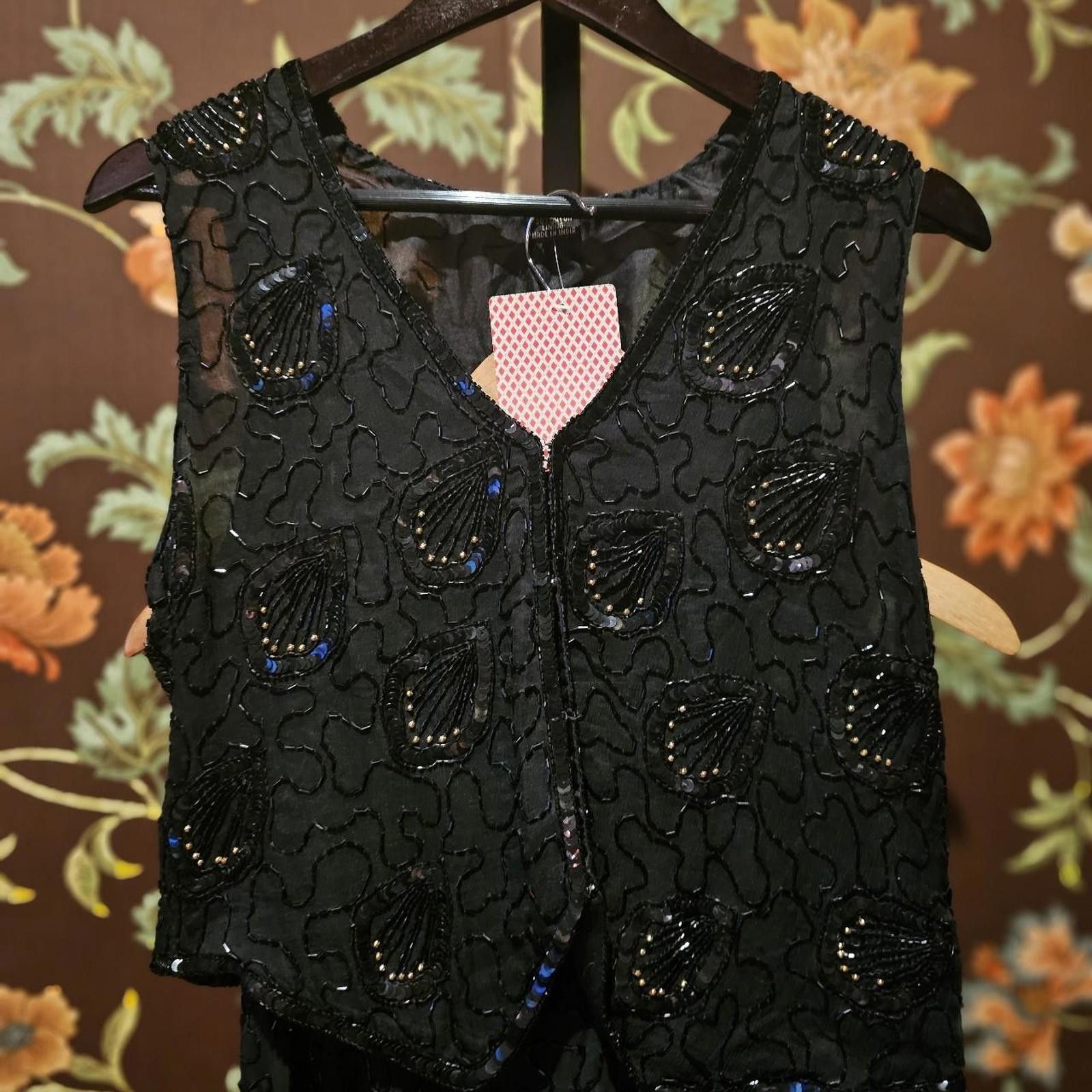 Other Women's Black Beaded Suit Size S / US 4 / IT 40 - 7 Thumbnail
