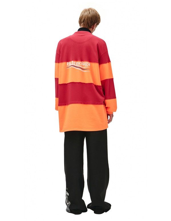 Balenciaga Balenciaga Patchwork Oversized Long Sleeve Polo Shirt Size US XS / EU 42 / 0 - 2 Thumbnail