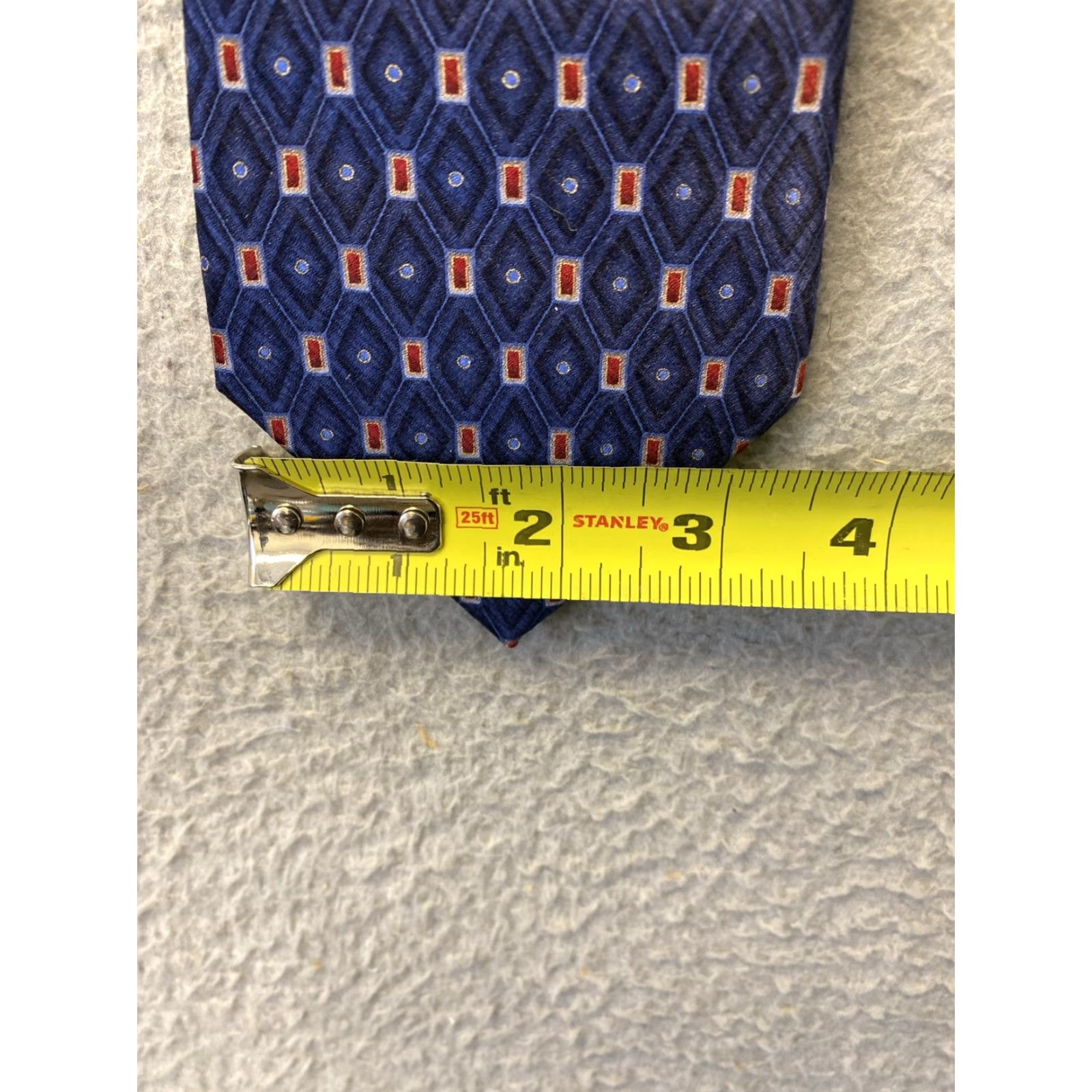 Jos. A. Bank Joseph A. Bank Men's Silk Textured 57" Tie Blue Red Formal Designer Accessories Size ONE SIZE - 6 Thumbnail