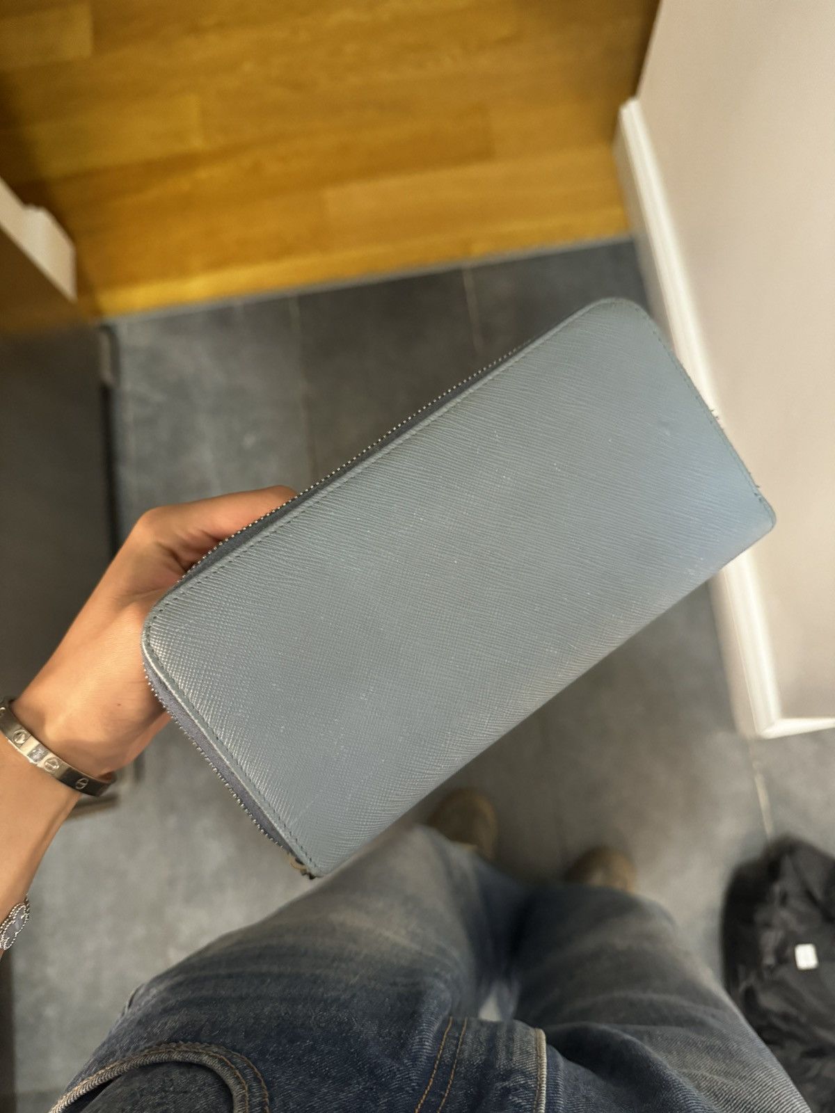 Prada Prada Baby Blue Vintage Wallet Size ONE SIZE - 3 Thumbnail
