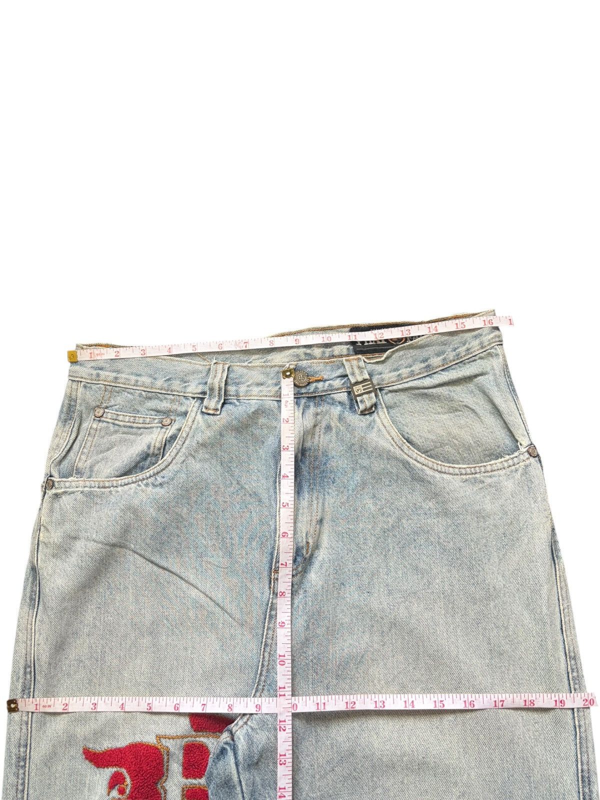 Phat Farm Vintage Phat Farm Embroidered Distress Baggy Jeans Size US 32 / EU 48 - 6 Thumbnail