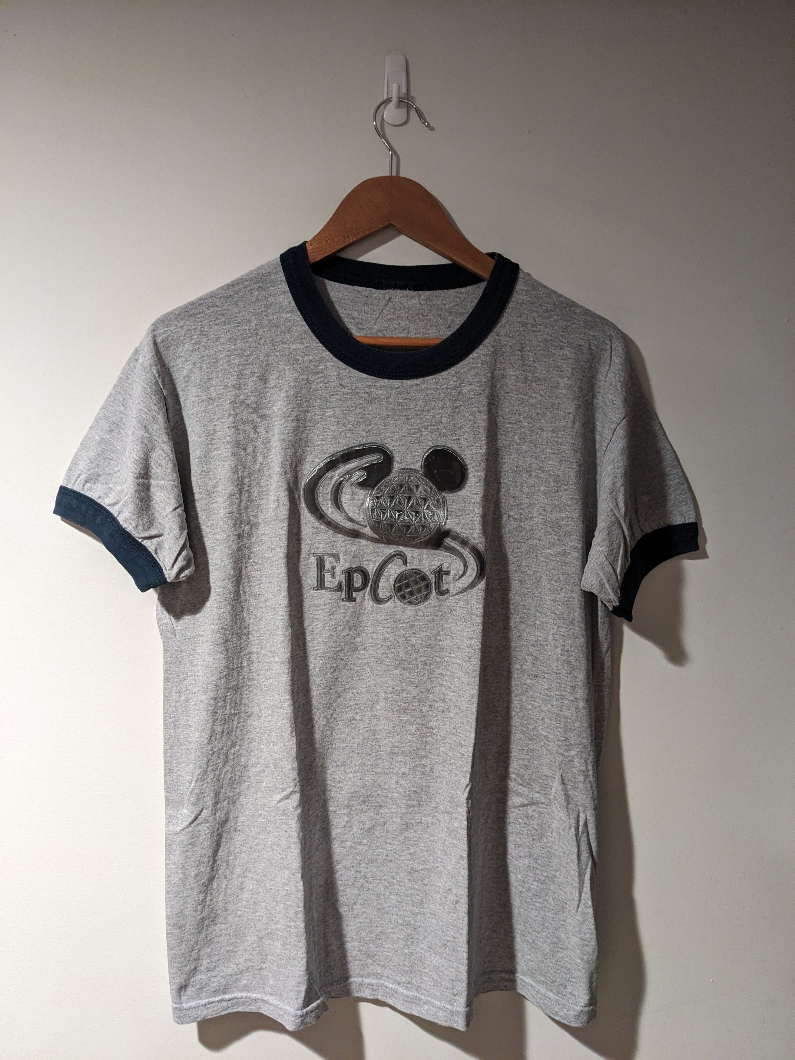 Disney × Mickey Mouse × Vintage Vintage 90s Disney World Epcot Center Mickey Ringer T-Shirt Size US M / EU 48-50 / 2 - 1 Thumbnail
