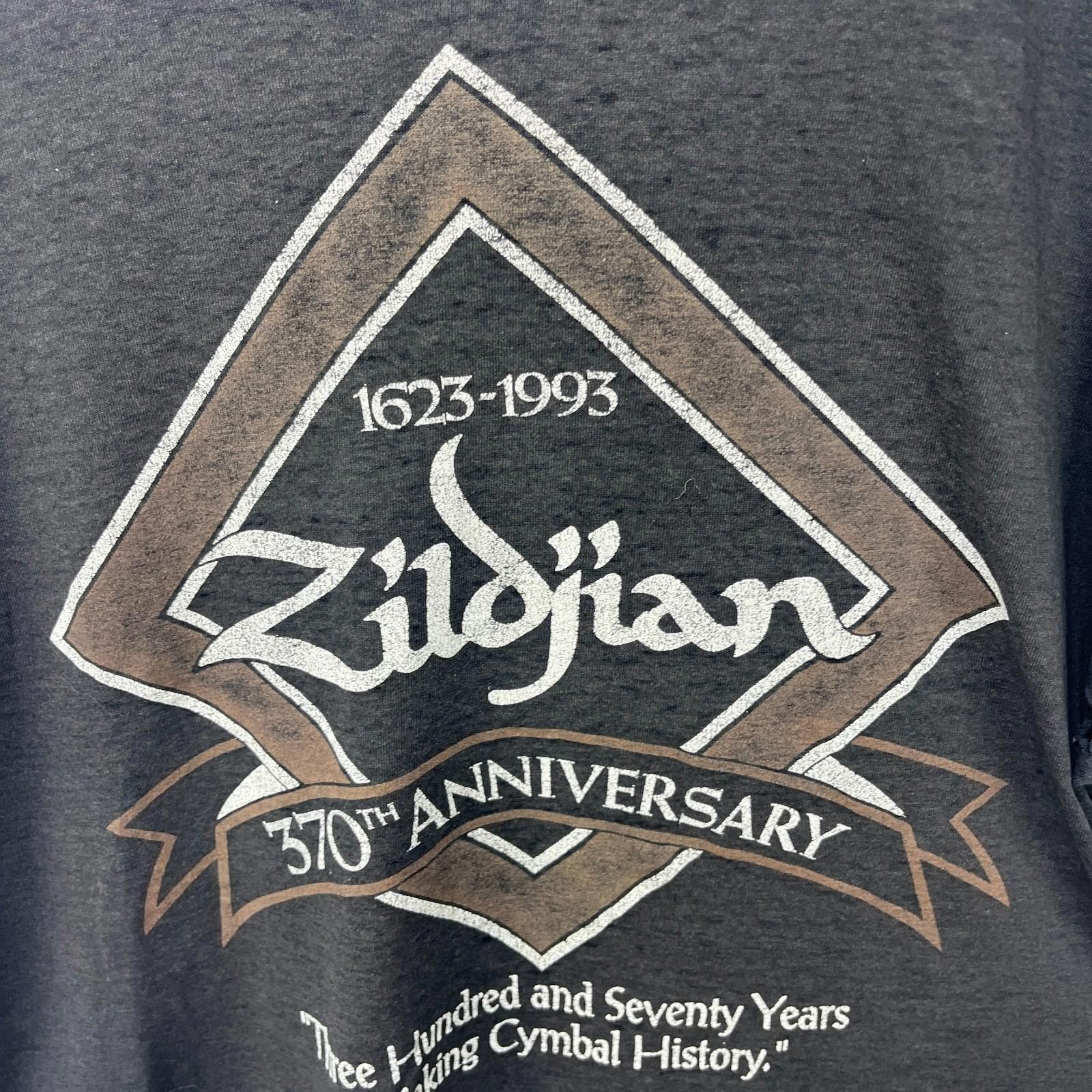 Vintage Vintage 90s Zildjian Drums Cymbal Anniversary T Shirt XL Size US XL / EU 56 / 4 - 5 Thumbnail