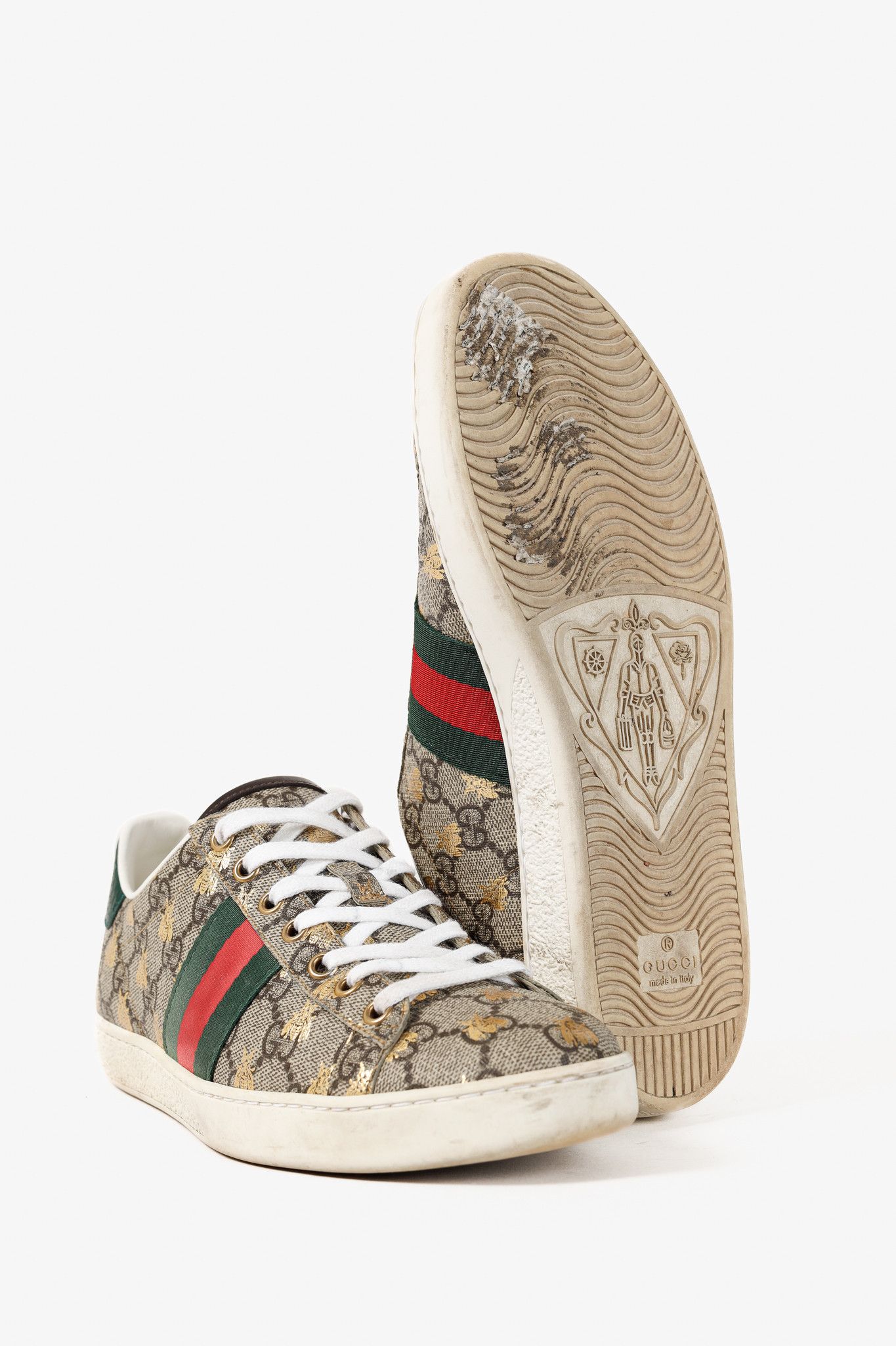 Gucci Gucci Ace GG Supreme Monogram Bee Sneakers Size US 7 / IT 37 - 4 Thumbnail