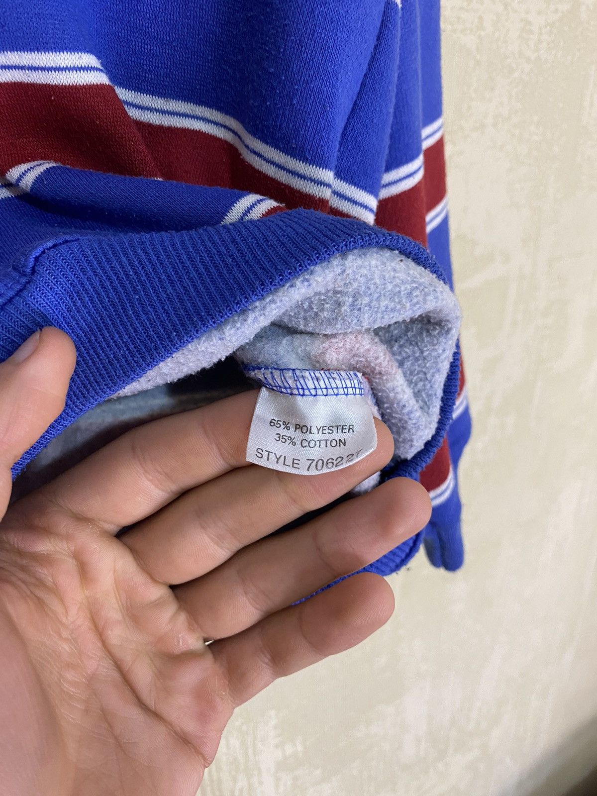 Reebok × Vintage Vintage Reebok Striped Big Logo Sweatshirt Size US M / EU 48-50 / 2 - 7 Thumbnail