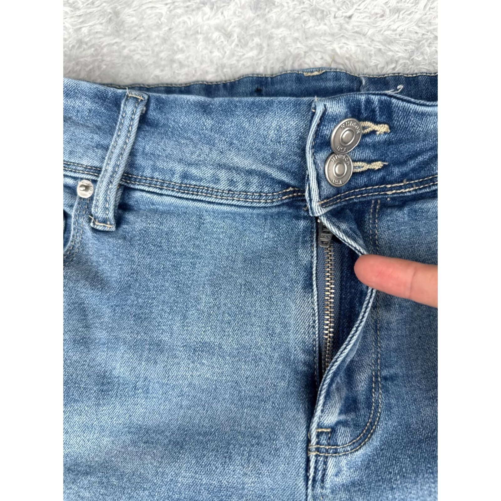 Hudson HUDSON Jeans Women 30 Blue Denim Straight Leg Jeans Mid Rise 5-Pocket Cotton Blend Regular Womens Size 30" / US 8 / IT 44 - 5 Thumbnail