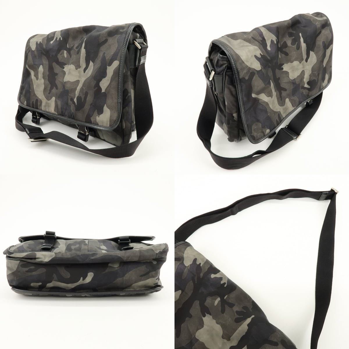Prada Prada Triangle Logo Saffiano Messenger Bag Camouflage Size ONE SIZE - 3 Thumbnail