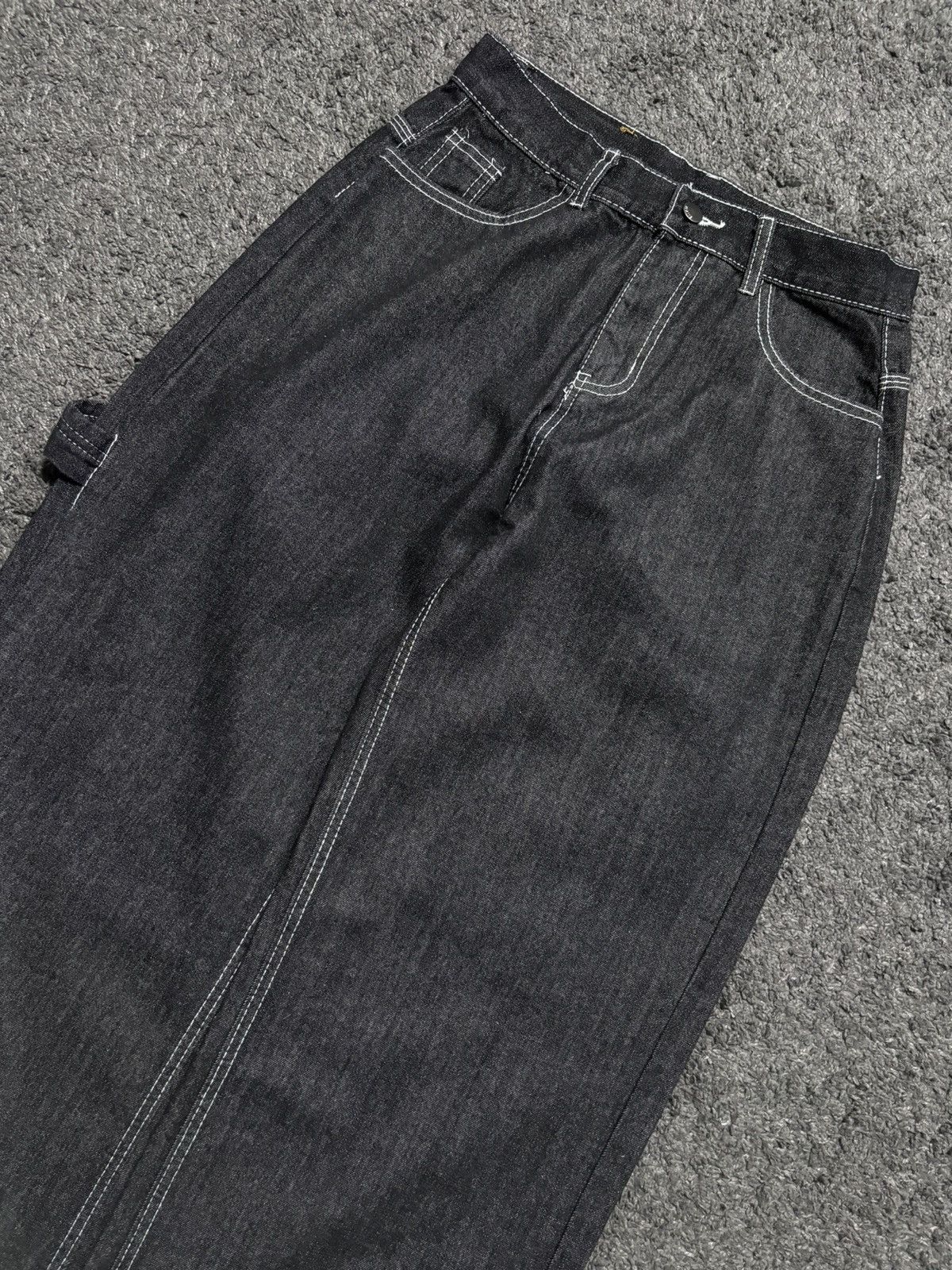 Vintage Vintage very rare embroidered spirit dark gray baggy jeans Size US 30 / EU 46 - 11 Thumbnail