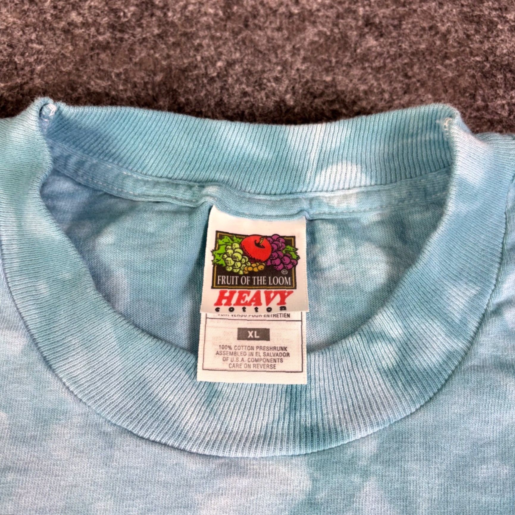 Fruit Of The Loom VINTAGE Fruit of the Loom XL T-Shirt 90s Crew Neck Short Sleeve Graphic Print Blue 1990s Promotional 1996 Size US XL / EU 56 / 4 - 5 Thumbnail
