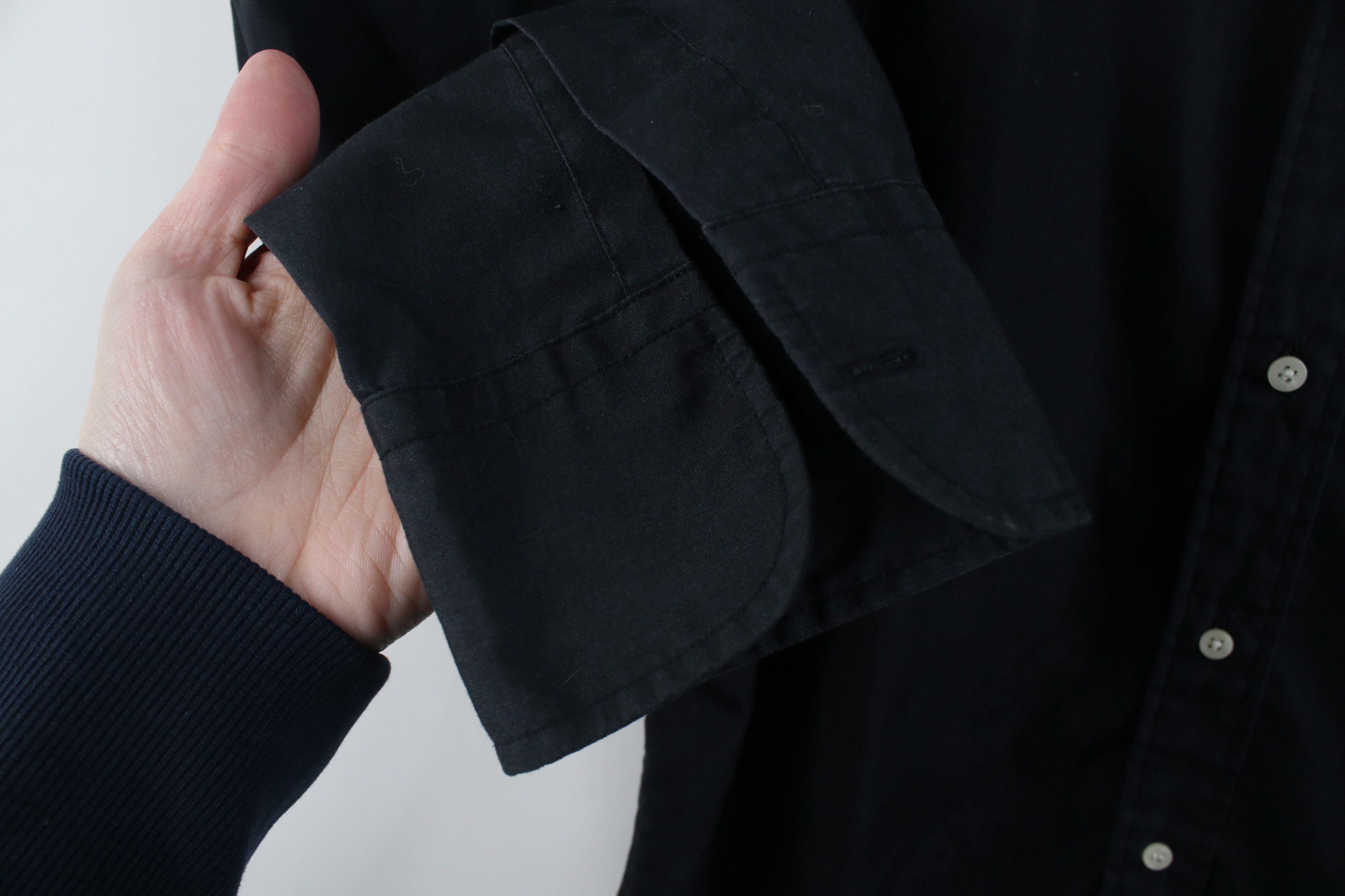 Vintage Vintage 90s Yves Saint Laurent YSL Button Shirt Black Size US M / EU 48-50 / 2 - 5 Thumbnail