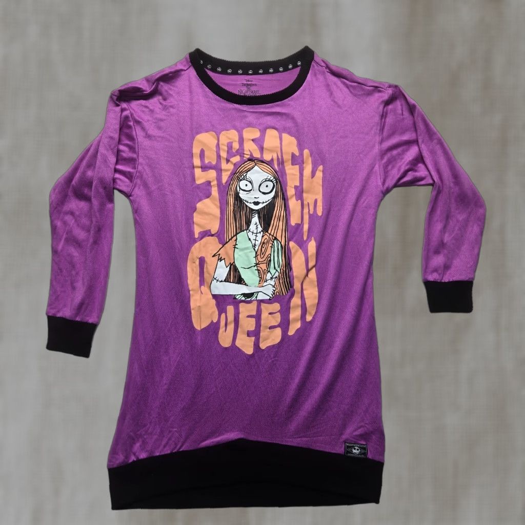 Disney Disney SCREAM QUEEN Shirt Women's S Small Purple Christmas Sleep-shirt Size S / US 4 / IT 40 - 1 Thumbnail