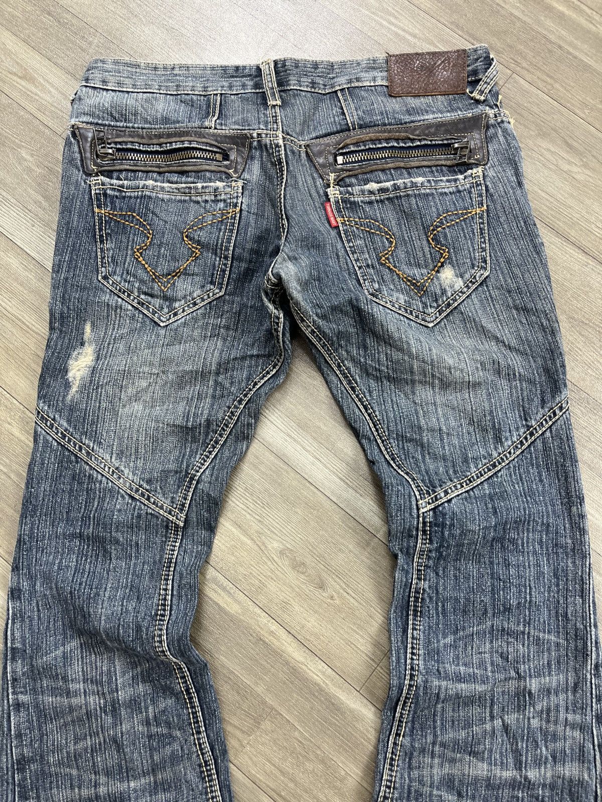 Tornado Mart 2000s Tornado Mart Distressed Flared Jeans Lgb Bondage Style Size US 34 / EU 50 - 16 Thumbnail