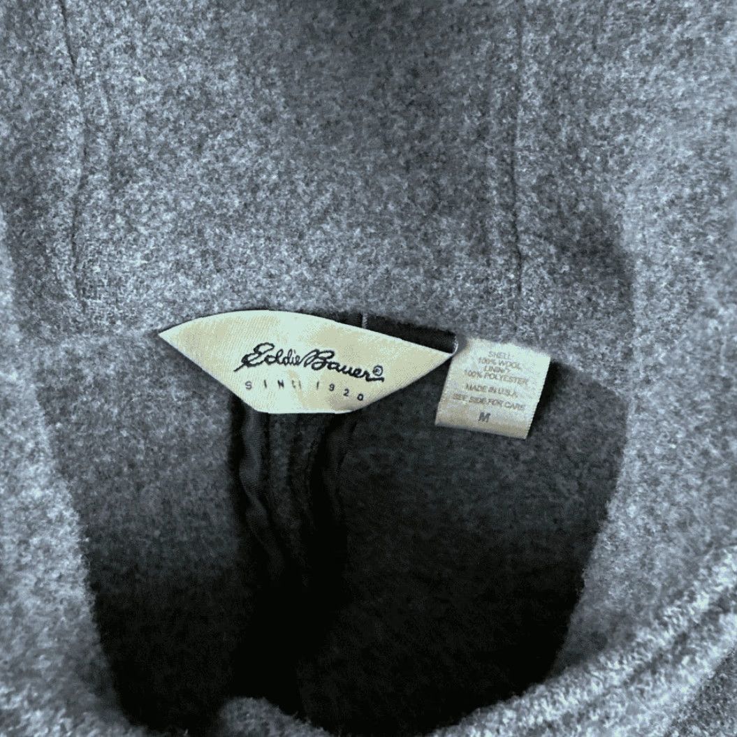 Eddie Bauer VINTAGE Eddie Bauer Coat Womens MEDIUM Gray Wool Hooded Heritage Outdoor USA Y2K Size M / US 6-8 / IT 42-44 - 4 Thumbnail
