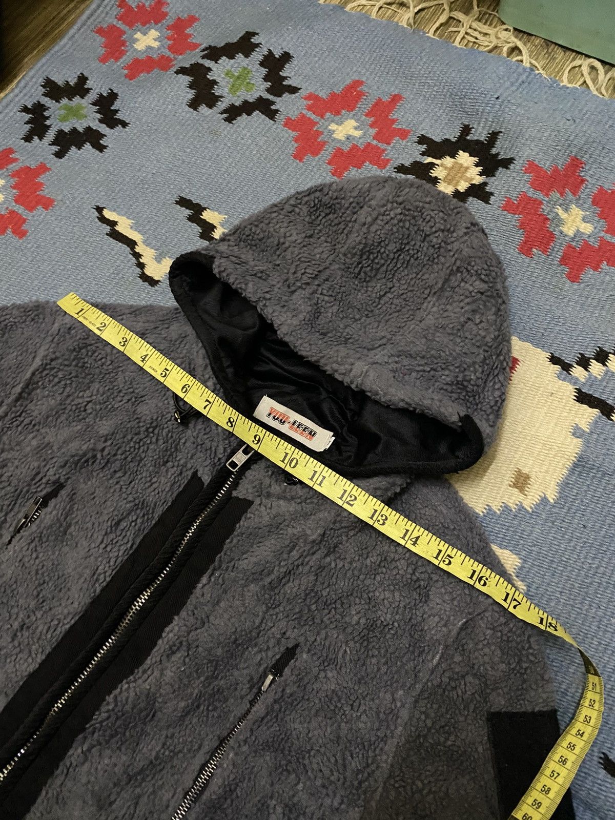 Japanese Brand YUU-LEEN MULTI ZIPPER POCKET FLEECE HOODIE Size US M / EU 48-50 / 2 - 10 Thumbnail