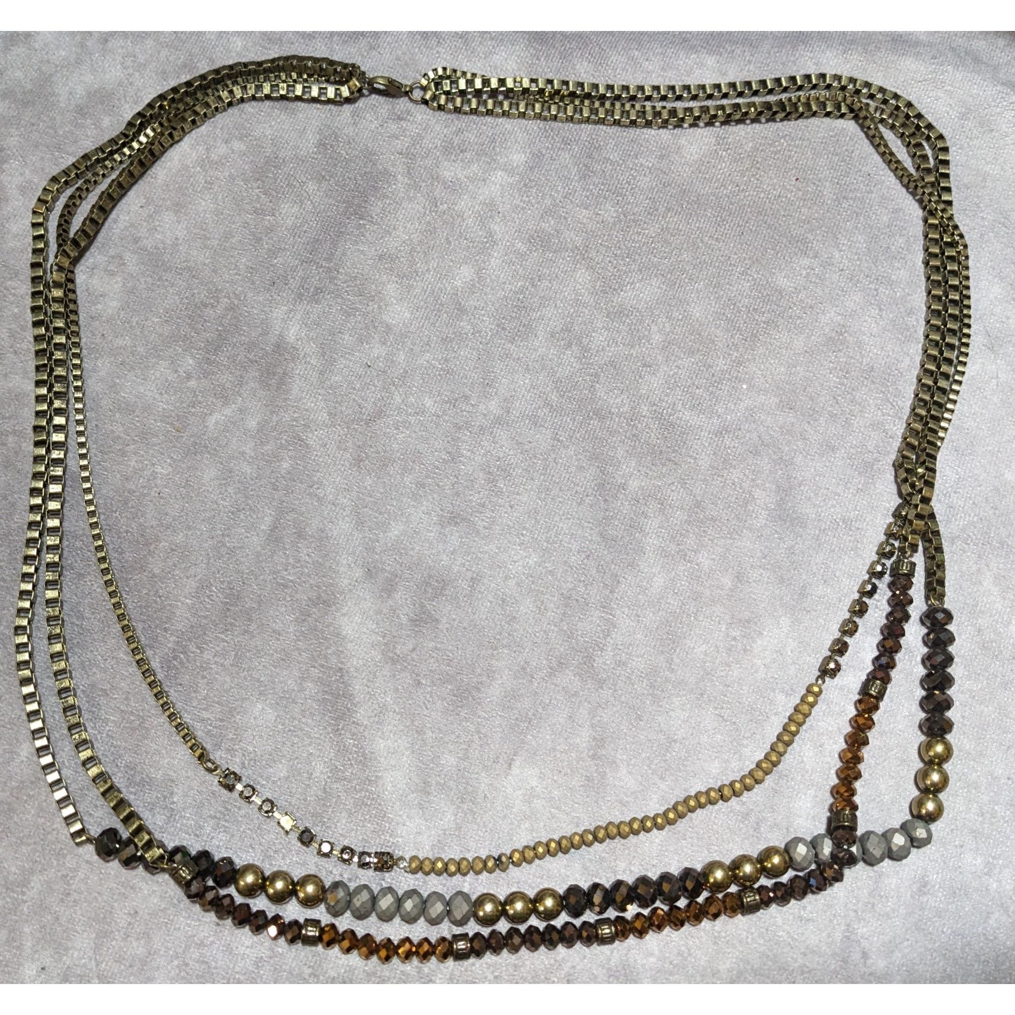 Other Multilayer Glam Box Link Beaded Statement Necklace Size ONE SIZE - 12 Thumbnail