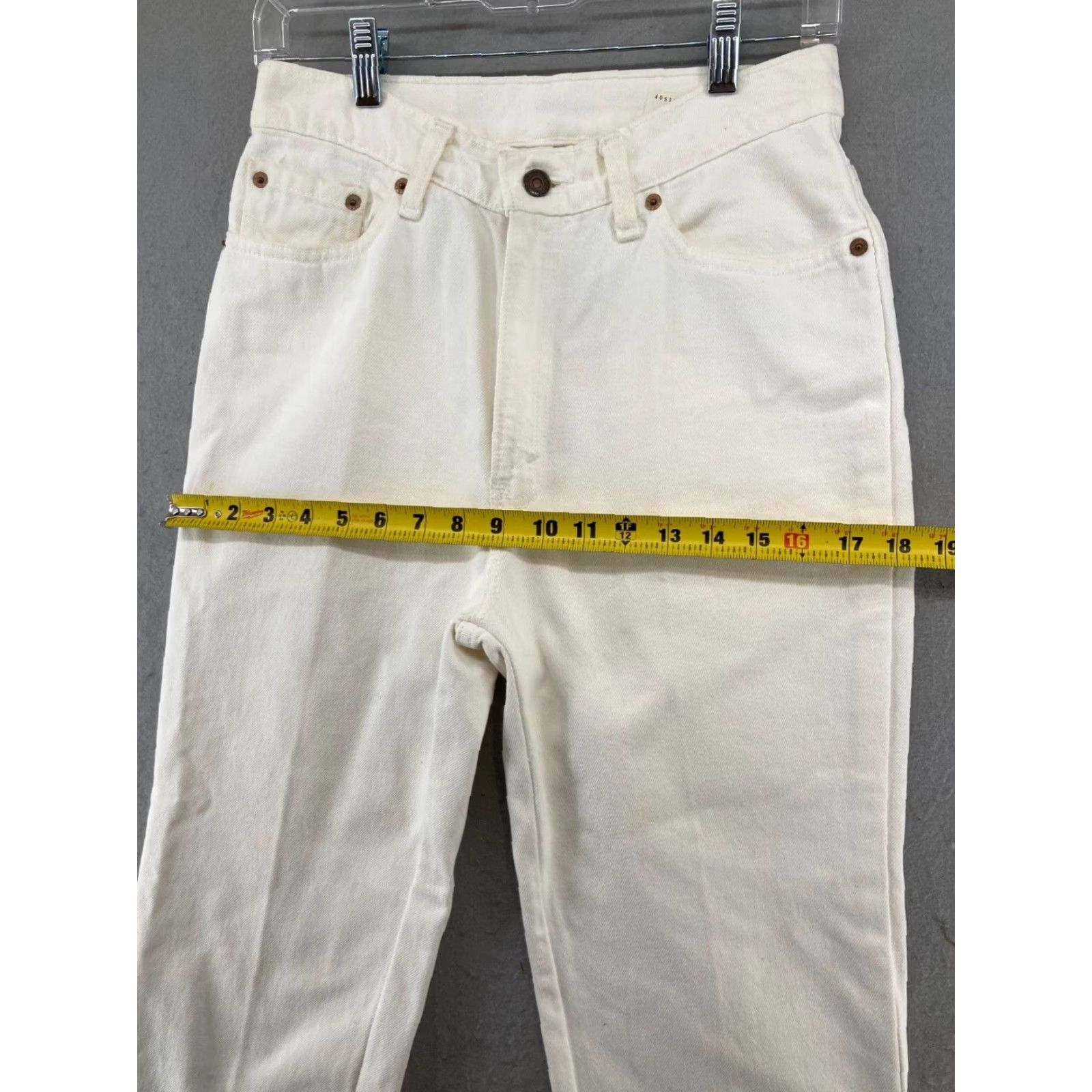 Levi's VINTAGE Levi's 512 Jeans 11 Medium White Slim Fit Tapered USA Made Womens Size 32" / US 10 / IT 46 - 3 Thumbnail