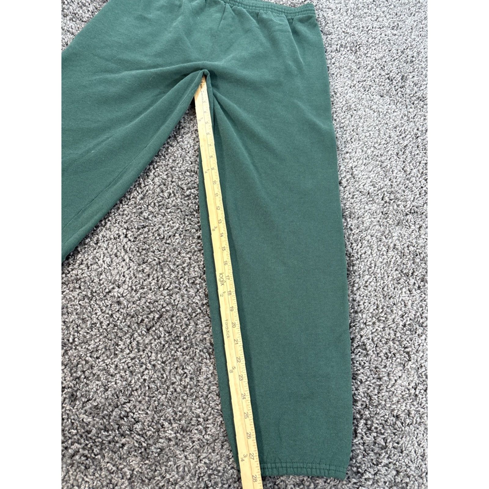 Tultex VINTAGE Tultex Sweatpants Mens M Green Baggy 50/50 Wide Grunge 90s Pants Mens Size US 31 - 2 Thumbnail