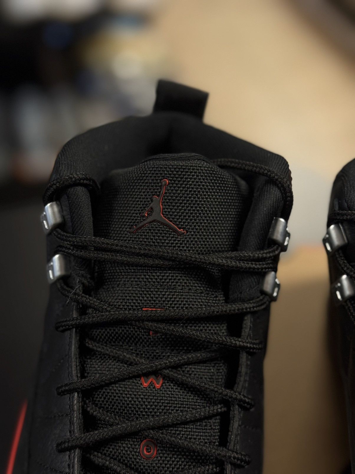 Jordan Brand × Nike Jordan 12 Utility Black Gray Size 10 Pre Owned 🧼 Size US 10 / EU 43 - 8 Thumbnail