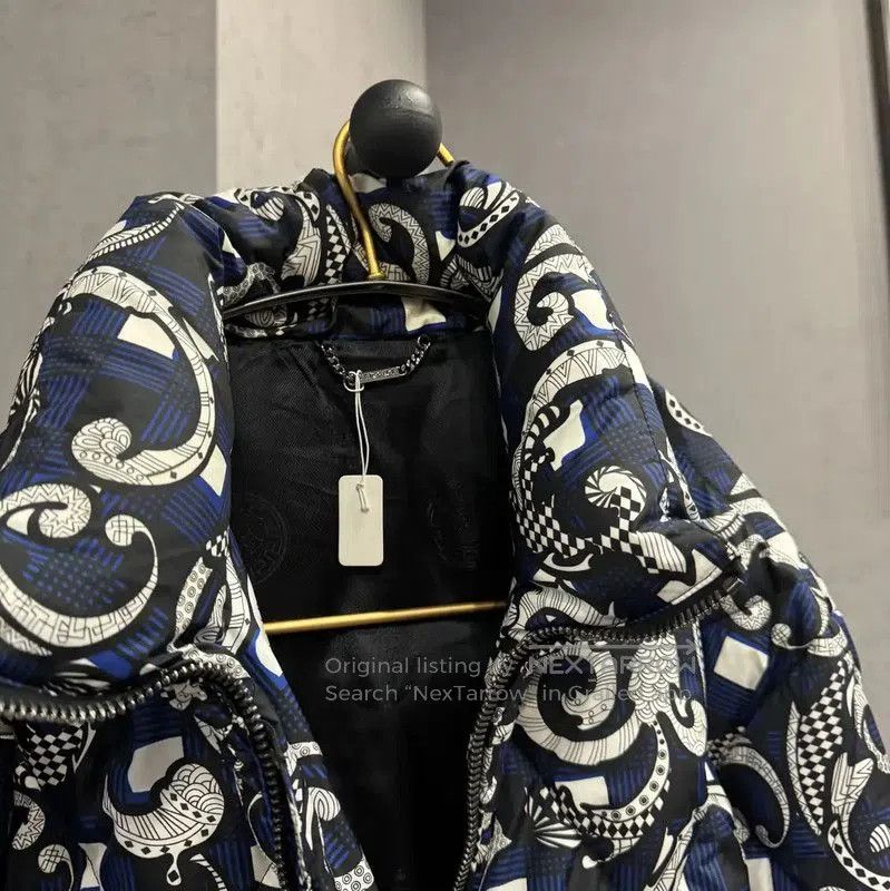 Versace Versace Blue Patterned Men's Down Jacket . Size US XXL / EU 58 / 5 - 6 Thumbnail