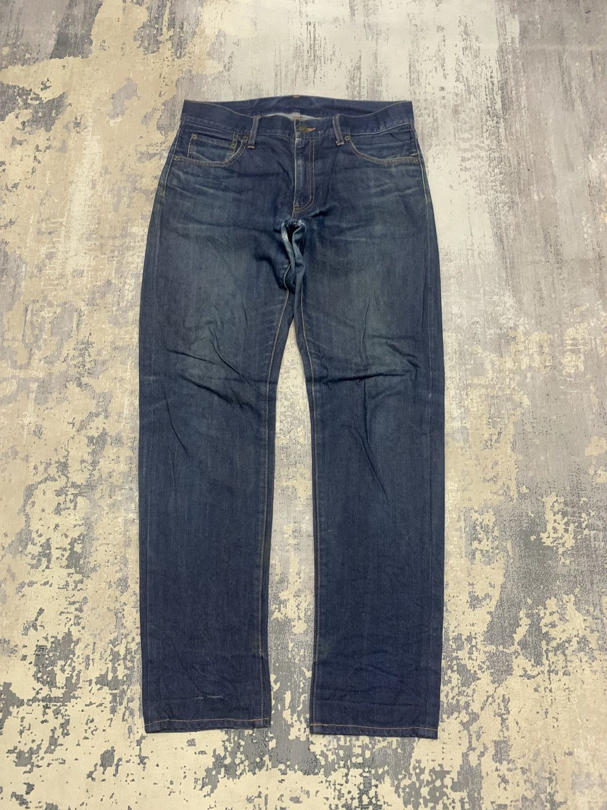Japanese Brand H by Figer Indigo Slim Fit Jeans W 34x32 Size US 34 / EU 50 - 1 Thumbnail
