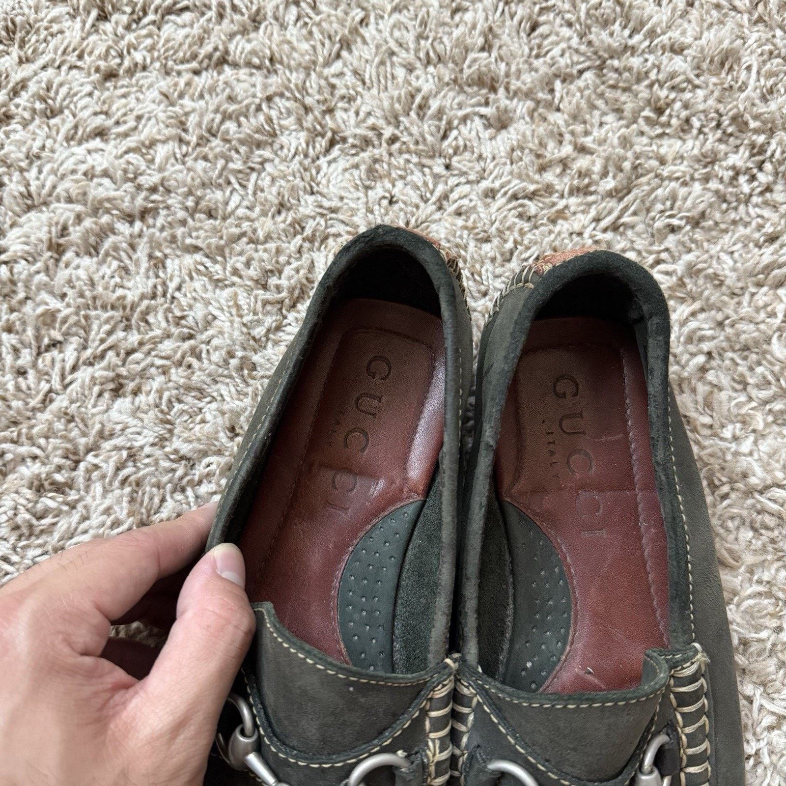 Gucci Vintage Gucci Horsebit Loafers Green Leather Size 40 / USA 7 Size US 7 / EU 40 - 9 Thumbnail