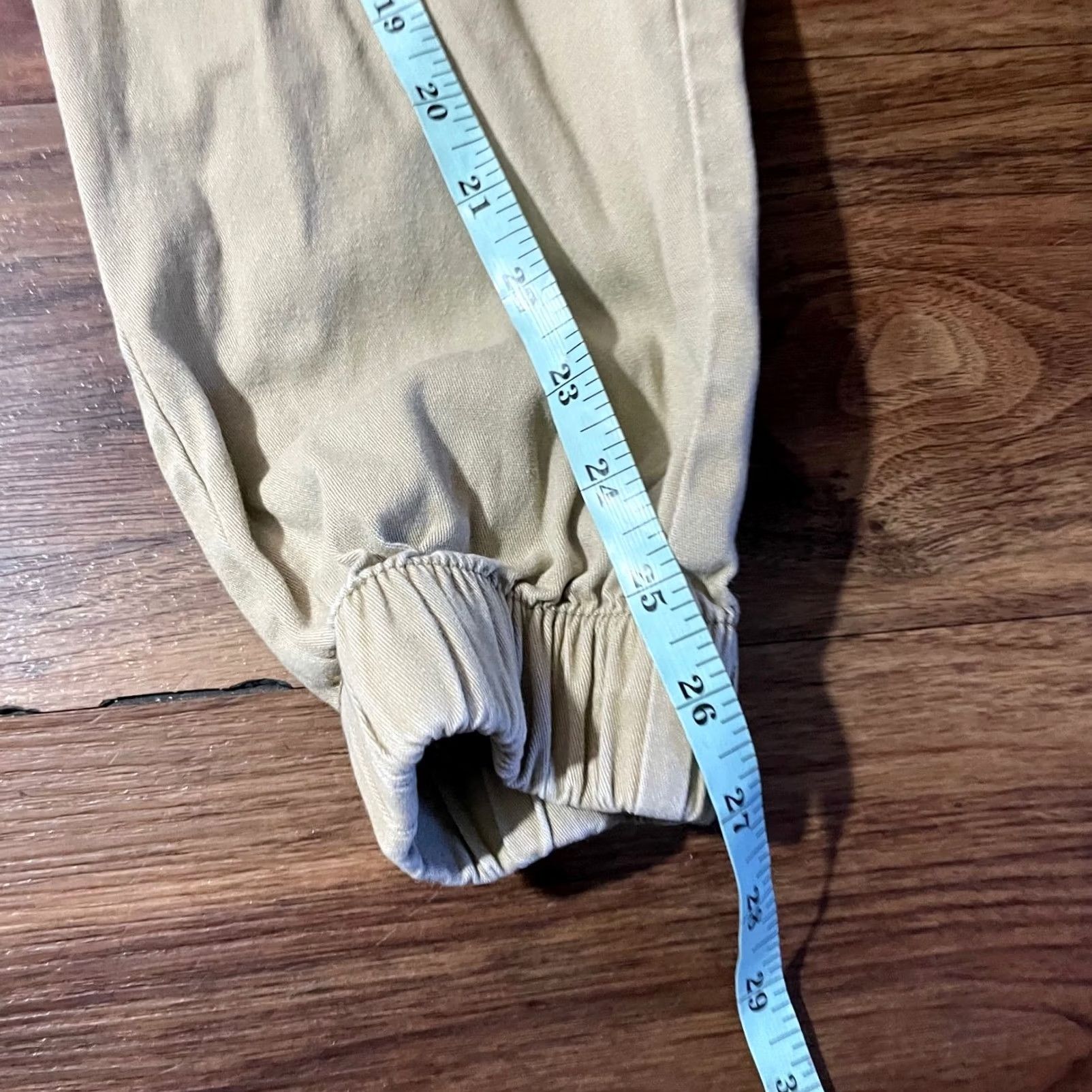 Ring Of Fire Ring of Fire Cargo Jogger Pants Men S Tan Khaki Elastic Waist Drawstring Stretch Size US 29 - 5 Thumbnail