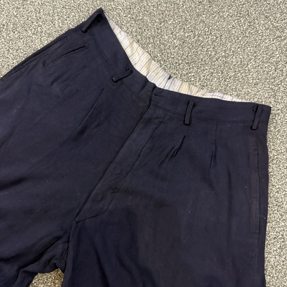 20471120 Vintage 80s Japanese Pleated Trouser D- Rise Cutting Pant Size US 31 - 3 Thumbnail