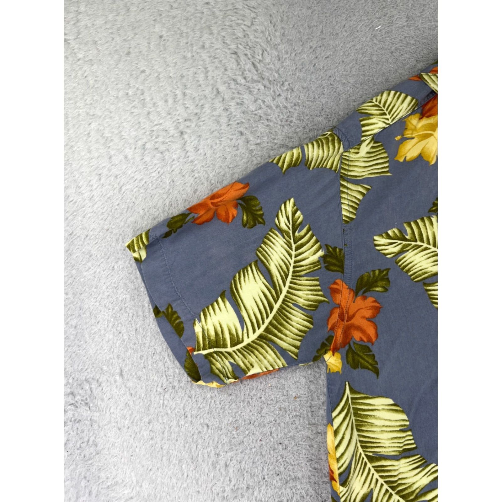 Vintage S&D Bahamas Shirt Mens Adult Large Blue Orange Floral Palm 100% Rayon Hawaiian Beach Button-Up Casual Size US L / EU 52-54 / 3 - 3 Thumbnail
