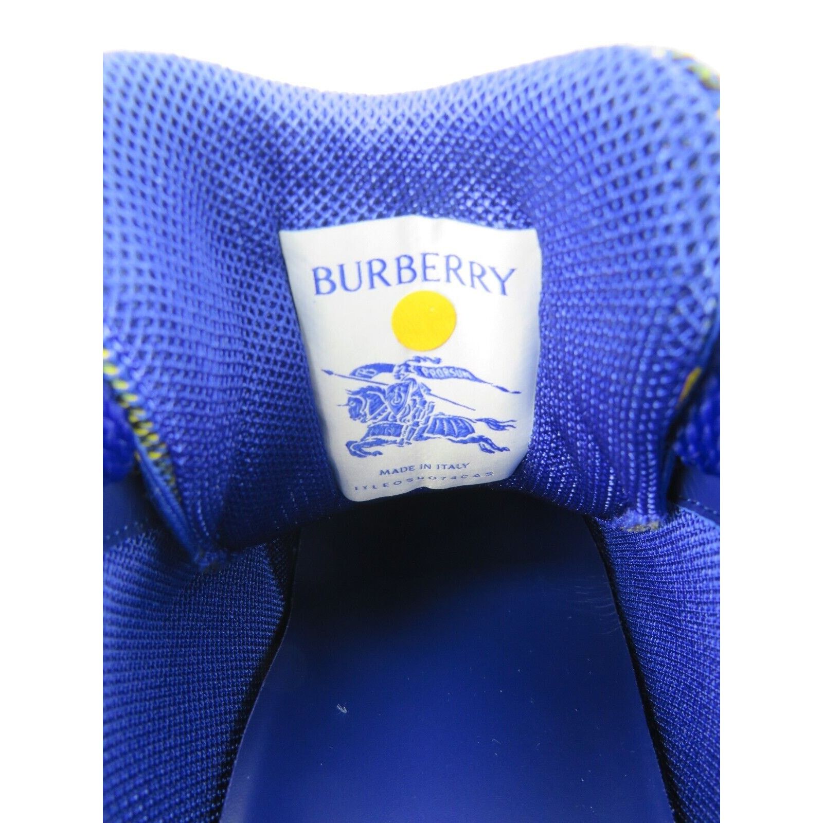 Burberry BURBERRY BOX NAVY BLUE CHECK CANVAS LOGO SNEAKERS 8 US 41 Size US 8 / EU 41 - 5 Thumbnail