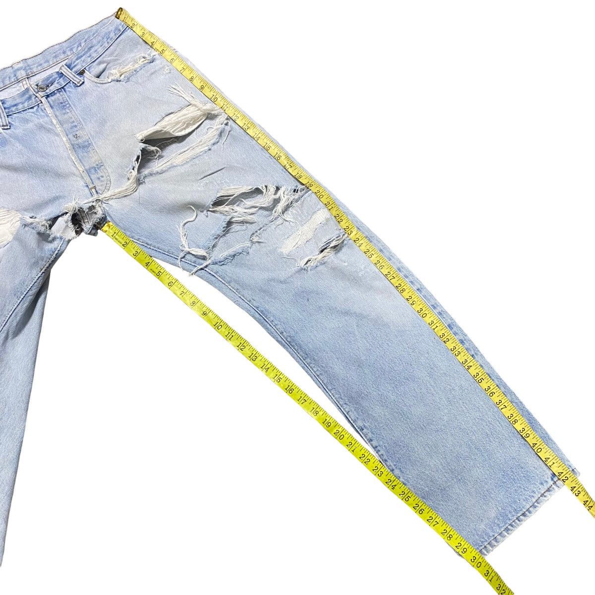 Levi's Vintage Levis 501 Redline Thrashed Jeans Button6 Size US 34 / EU 50 - 21 Thumbnail
