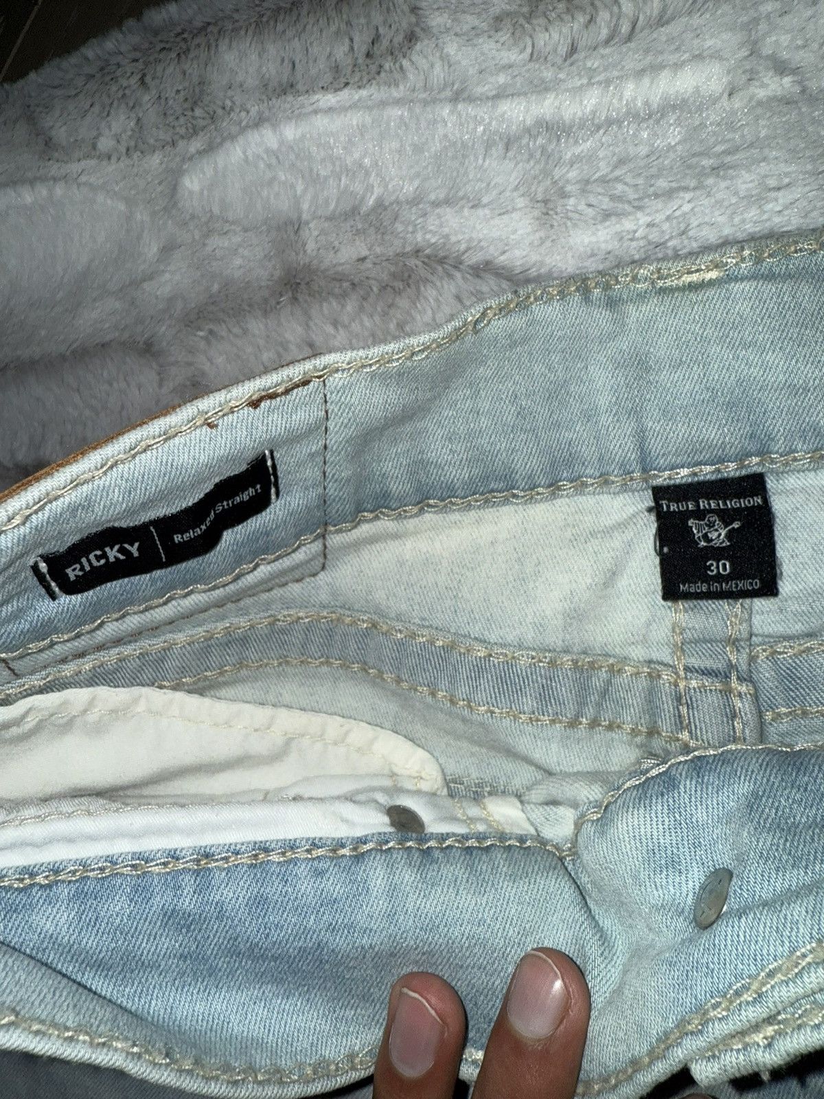 True Religion Ricky Straight Leg Jean Size US 30 / EU 46 - 3 Thumbnail