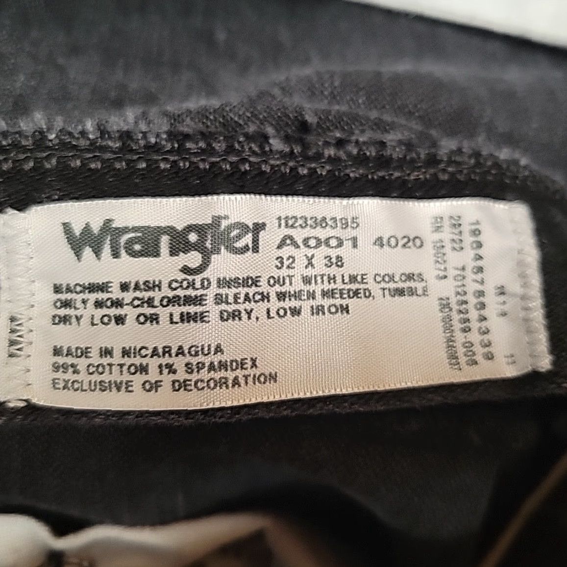 Wrangler VINTAGE Wrangler Jeans Mens 32x38 Distressed Black Denim Western Cowboy Pants A001 Size US 32 / EU 48 - 5 Thumbnail