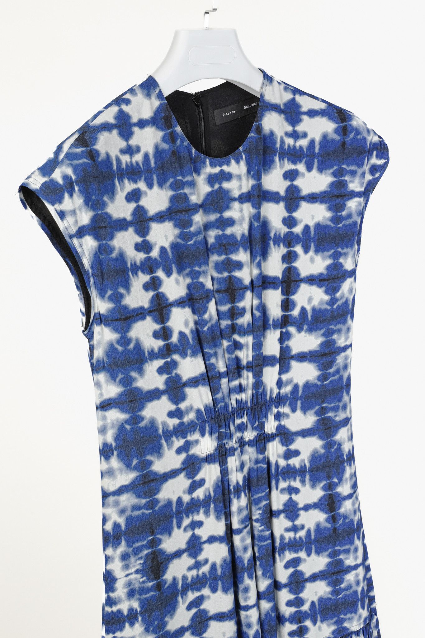 Proenza Schouler Proenza Schouler Blue & White Tie-Dye Crepe Dress Size XS / US 0-2 / IT 36-38 - 3 Thumbnail
