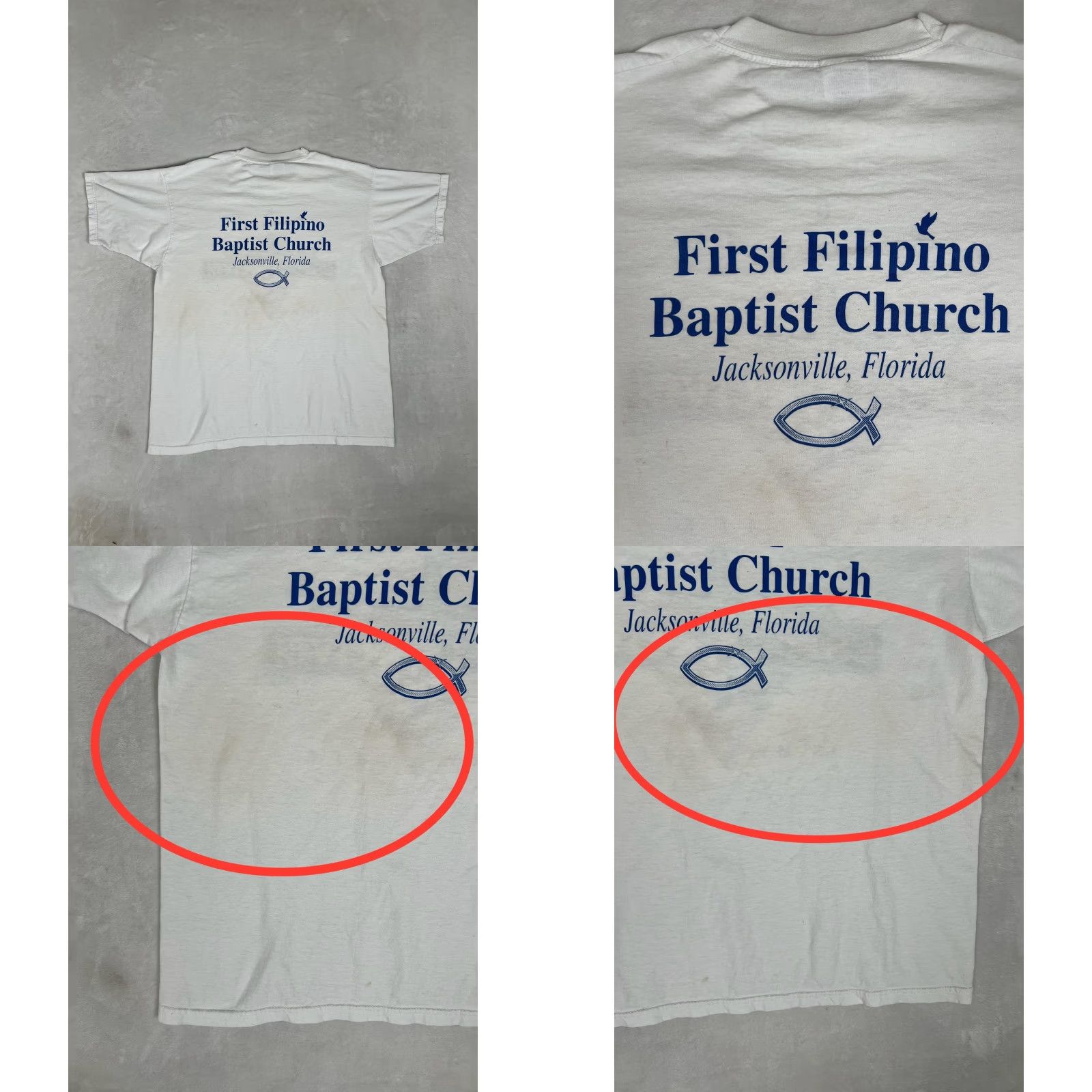 Fruit Of The Loom VINTAGE Christ Is Alive Shirt Mens Large White Christian Baptist Church 1990s Size US L / EU 52-54 / 3 - 8 Thumbnail