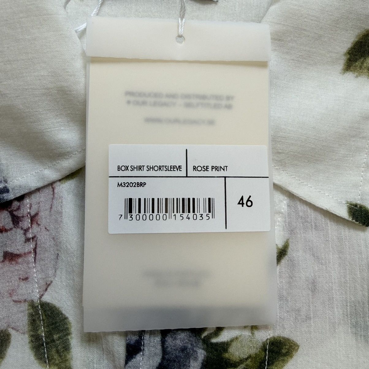 Our Legacy White Cotton Voile ‘Rose Print’ Box Shirt Size US S / EU 44-46 / 1 - 8 Thumbnail