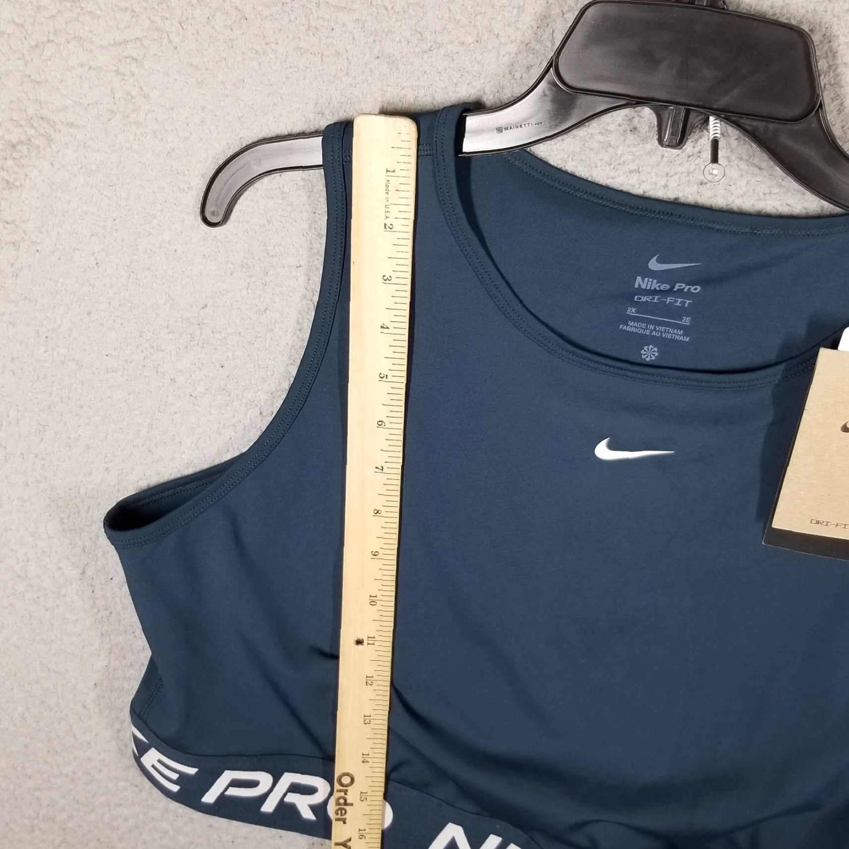 Nike Nike Pro Tank Women 2X Cropped Sleeveless Athletic Top Dri-FIT Armory Blue Plus Size Size XXL / US 16-18 / IT 52-54 - 4 Thumbnail