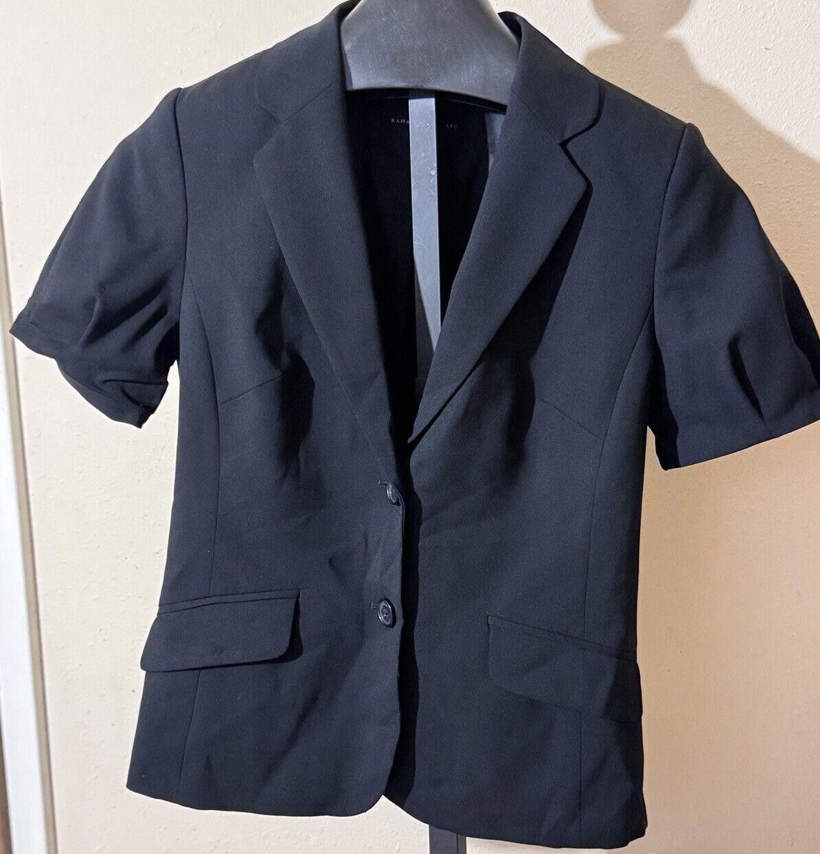 Banana Republic Banana Republic Black Stretch Wool Blend Jacket Sz 6 Size M / US 6-8 / IT 42-44 - 1 Thumbnail