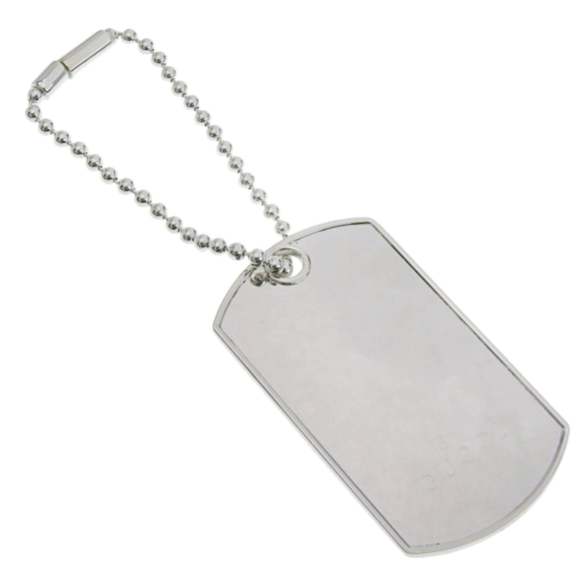 Gucci Gucci Dog Tag Keychain Charm, Sterling Silver 925, Unisex Size ONE SIZE - 1 Thumbnail